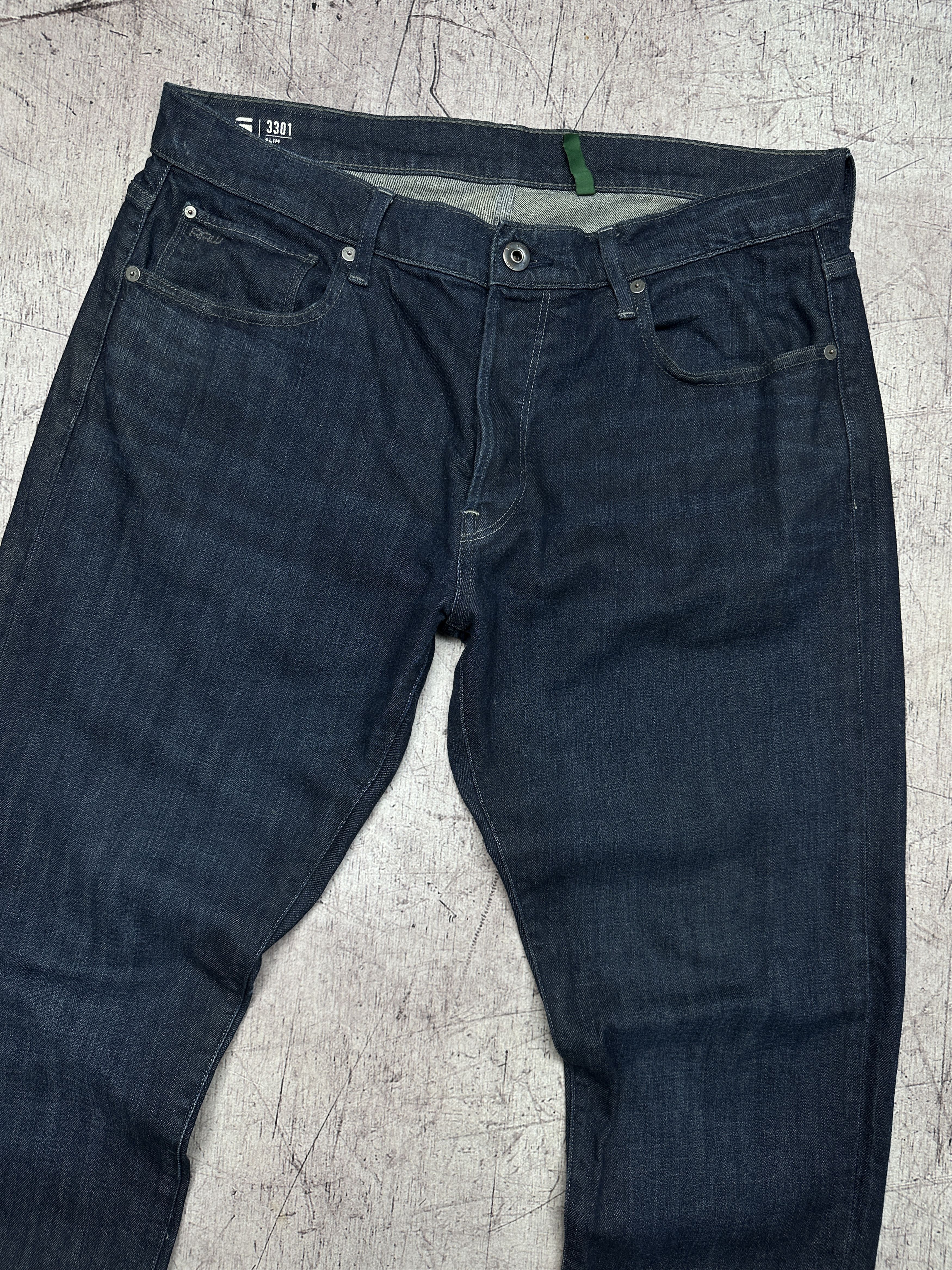 G-Star G Star Raw Mens 3301 Slim Denim Pants Jeans Size US 35 - 2 Thumbnail