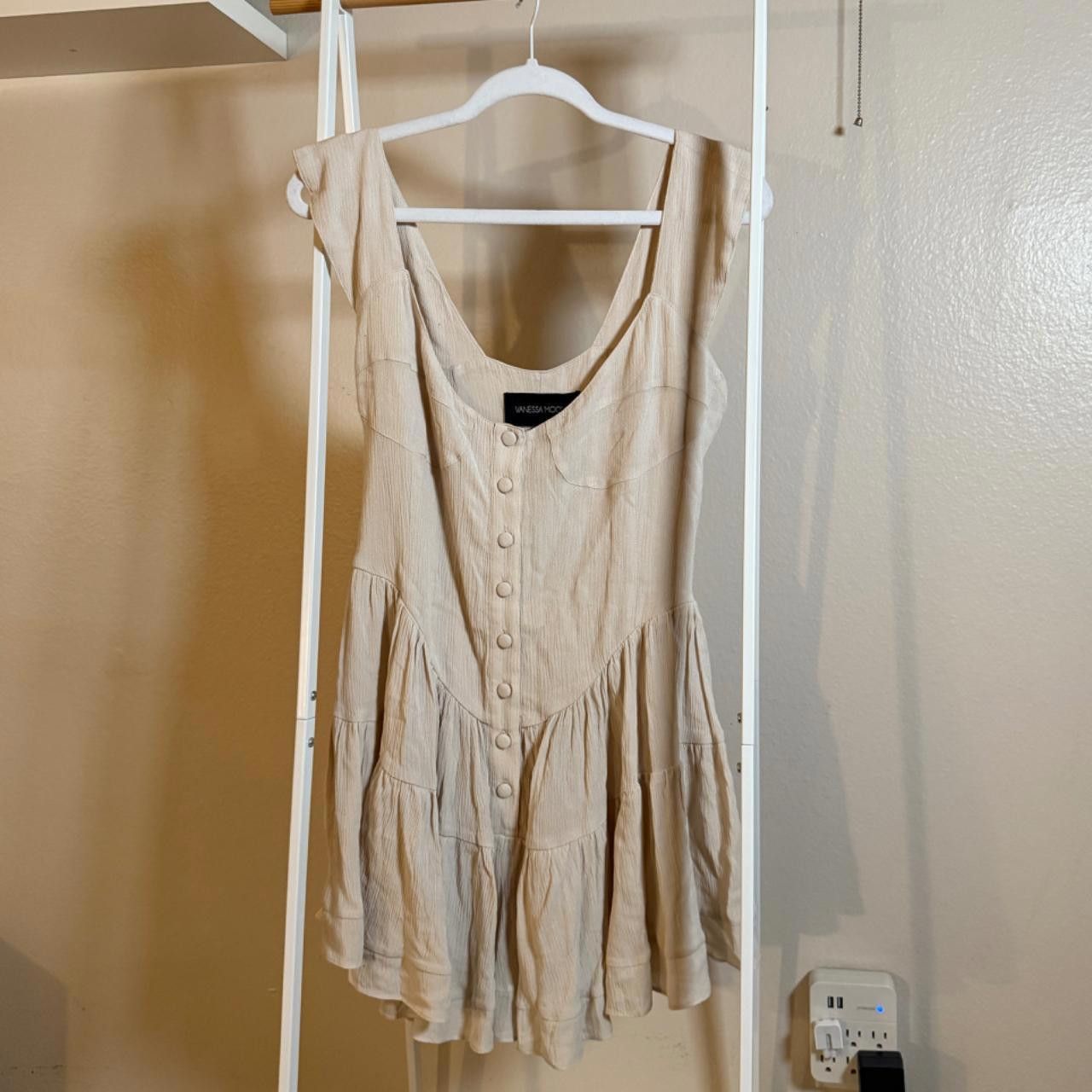 Designer cream romper dress Size 32" / US 10 / IT 46 - 2 Thumbnail