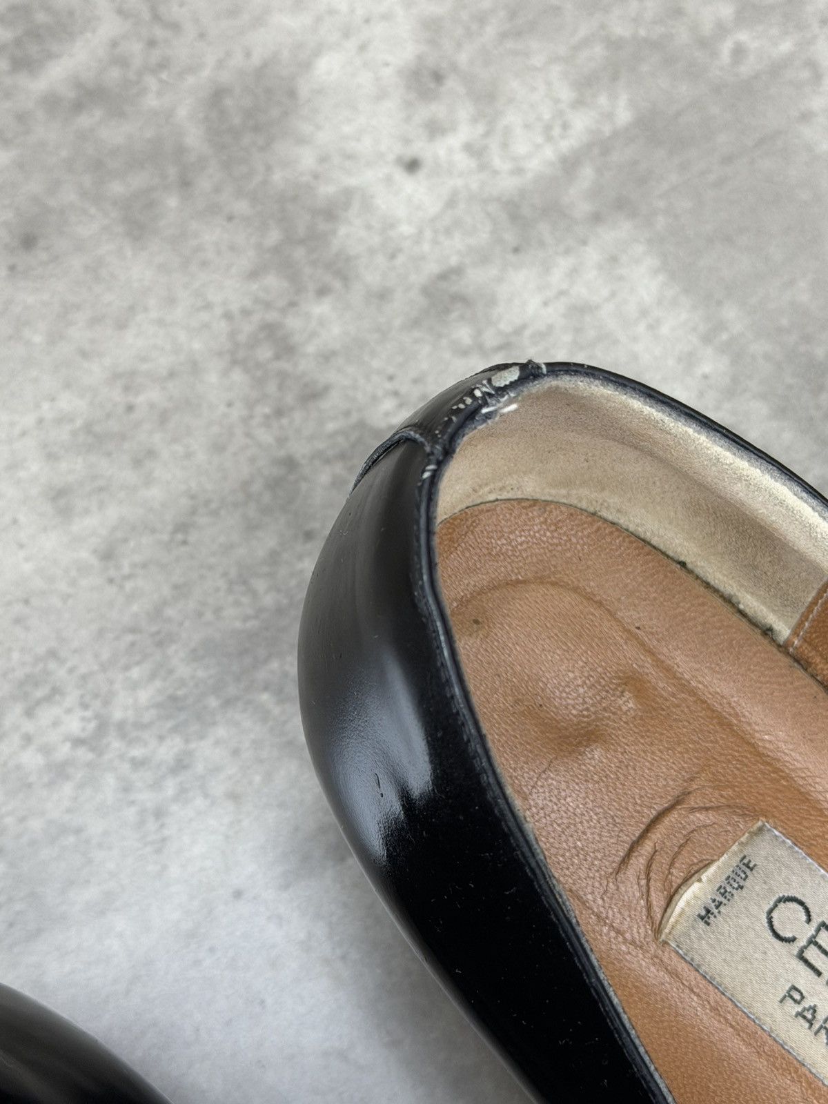Celine Vintage Celine Leather Loafers Black Red Size 40 1/2 Size US 10.5 / IT 40.5 - 9 Thumbnail