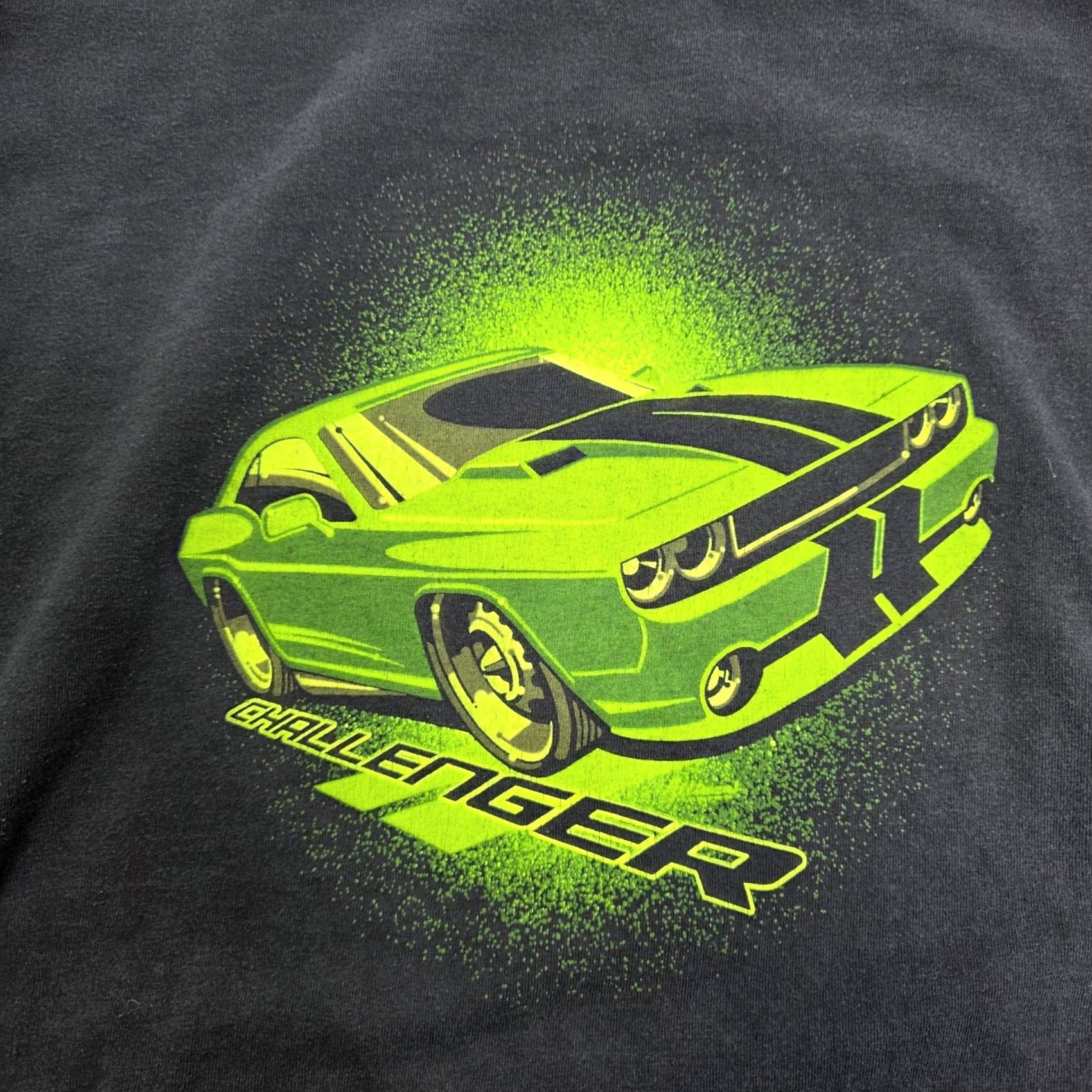 Gildan VINTAGE? No. Dodge Challenger Black Green Graphic Shirt Ultra Cotton Car Tee Men's Large Size US L / EU 52-54 / 3 - 5 Thumbnail