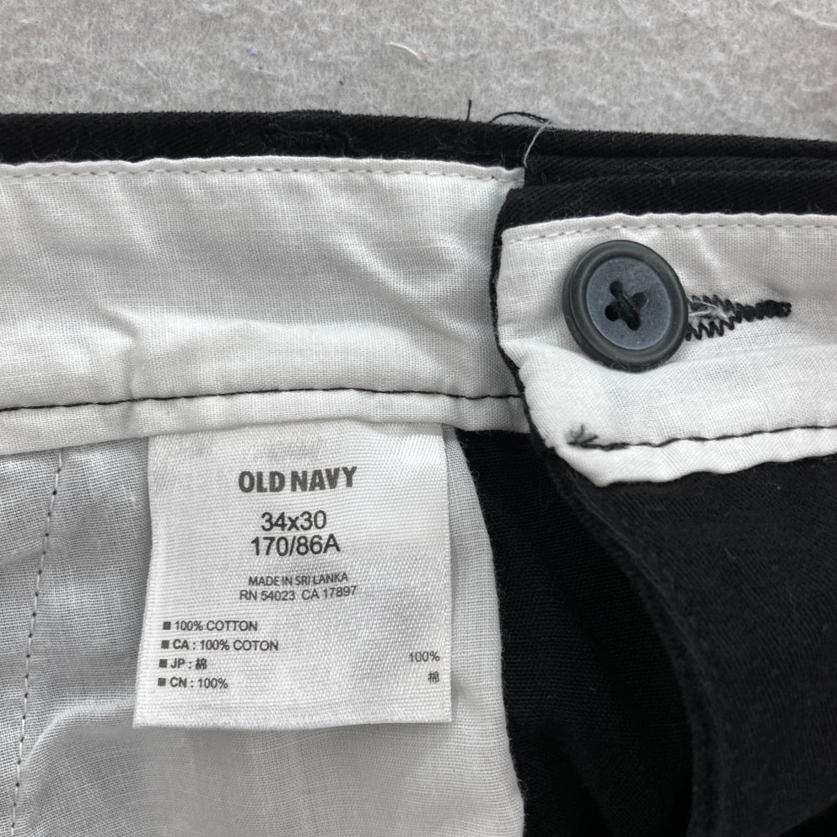 Old Navy Old Navy Pants Mens 34x30 Black Cotton Classic Straight Leg Casual Preppy Work Size US 34 / EU 50 - 5 Thumbnail