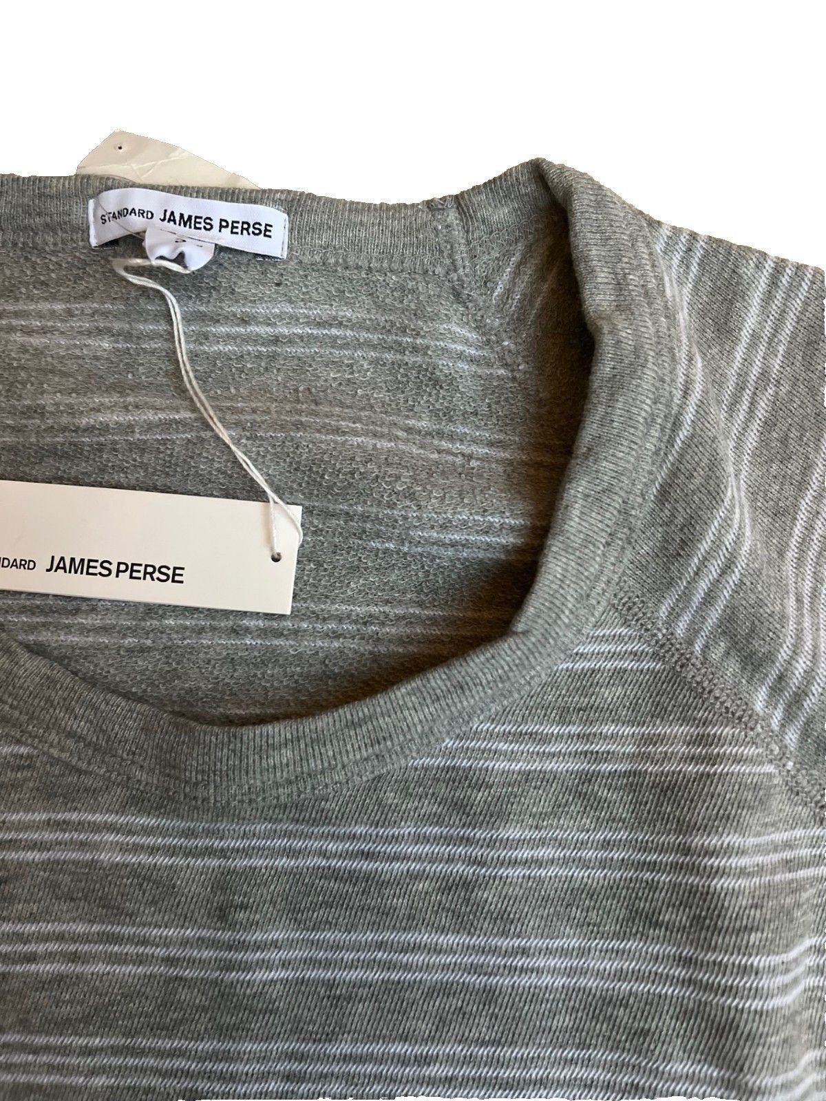 James Perse *** James Perse Loopwheel Crewneck Stripe Top Grey ( 3 ) Size ONE SIZE - 2 Thumbnail