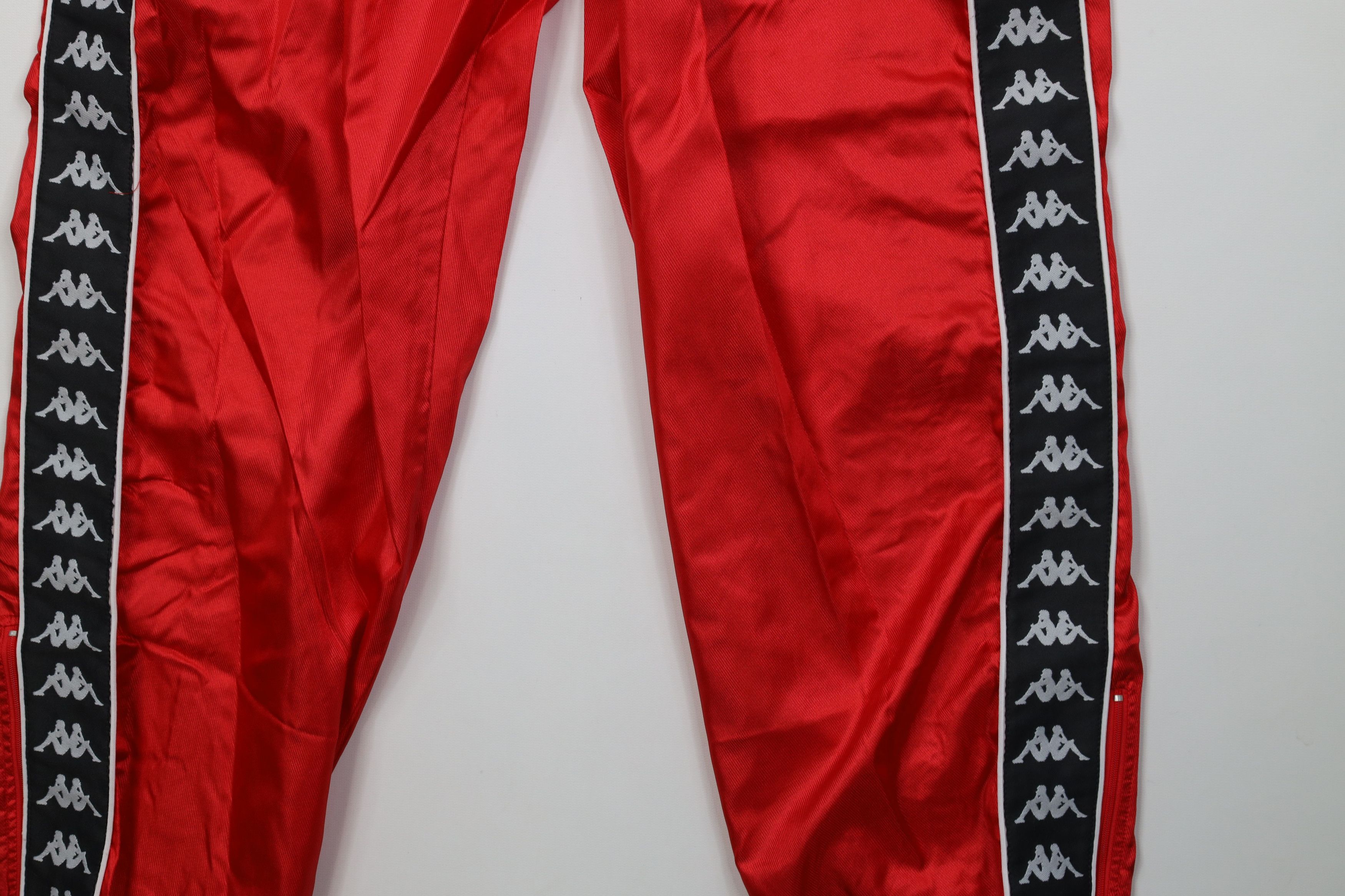 Kappa Vintage 90s Kappa Taped Logo Soccer Joggers Pants Red Nylon Size US 32 / EU 48 - 4 Thumbnail