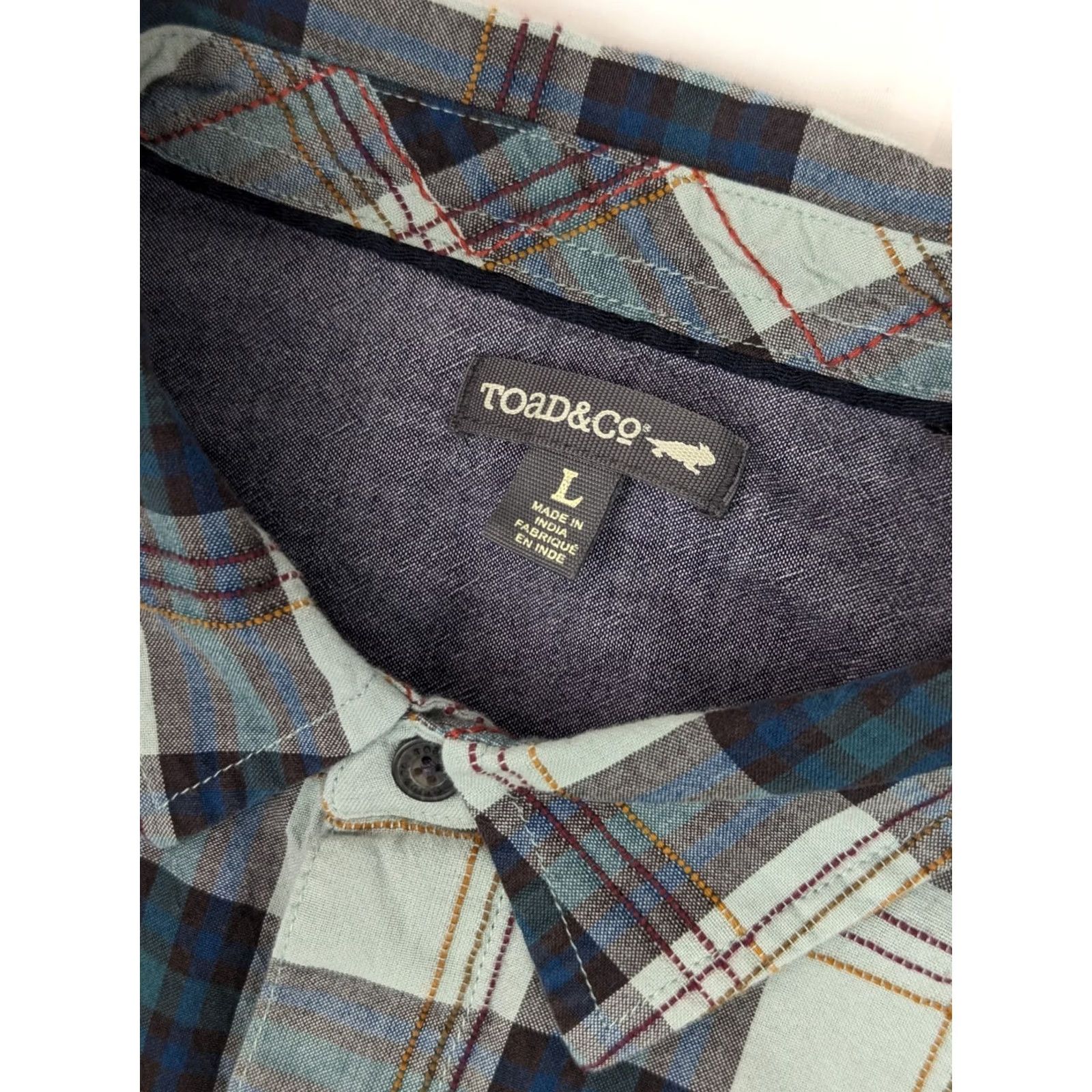 Toad&Co Toad & Co Airscape Organic Cotton Blue Plaid Flannagan Shirt Men L Long Sleeve Size US L / EU 52-54 / 3 - 3 Thumbnail