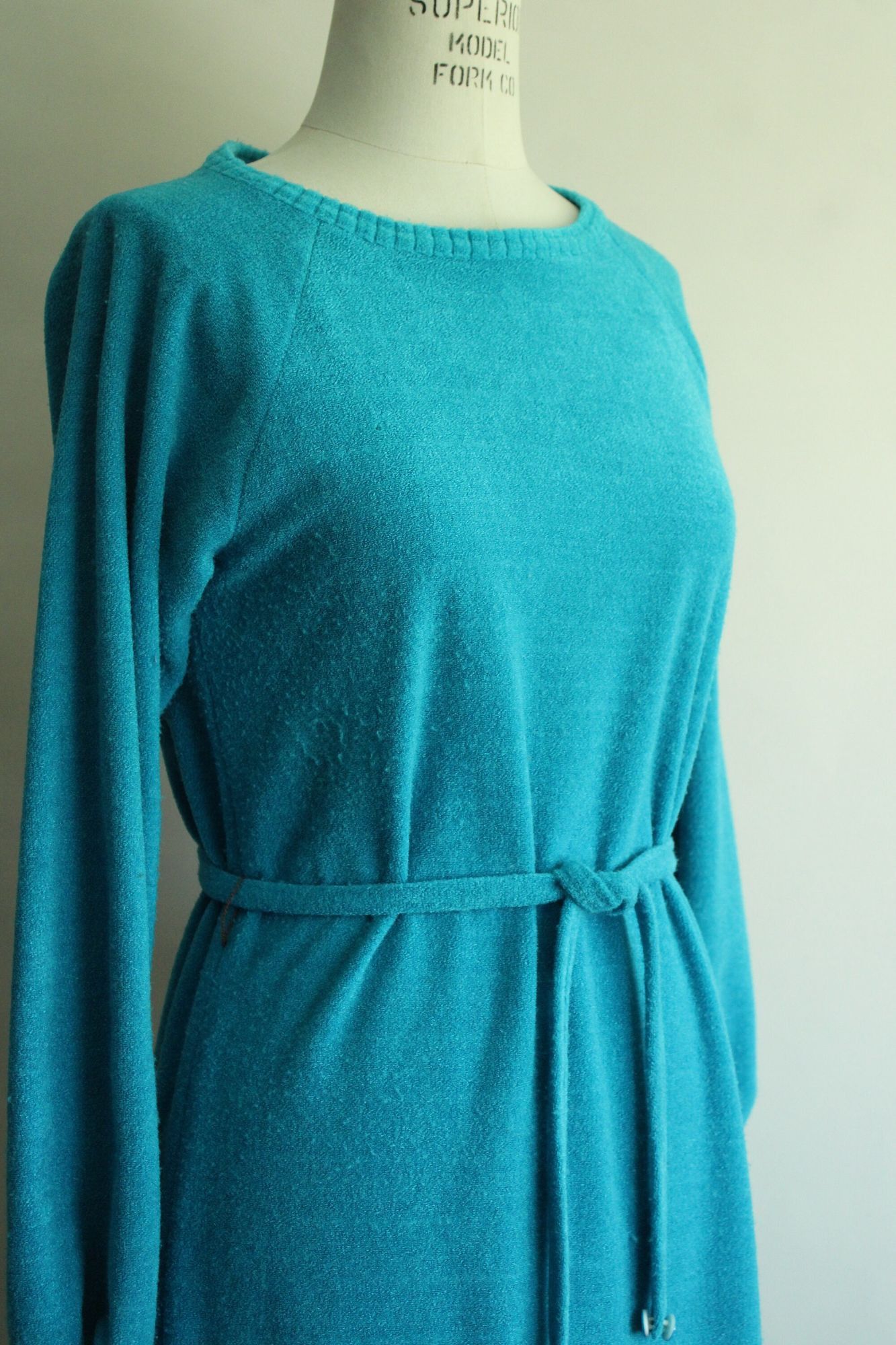Vintage Vintage 1970s 1980s Dress with Belt, Jonathan Logan Blue Ter Size M / US 6-8 / IT 42-44 - 5 Thumbnail