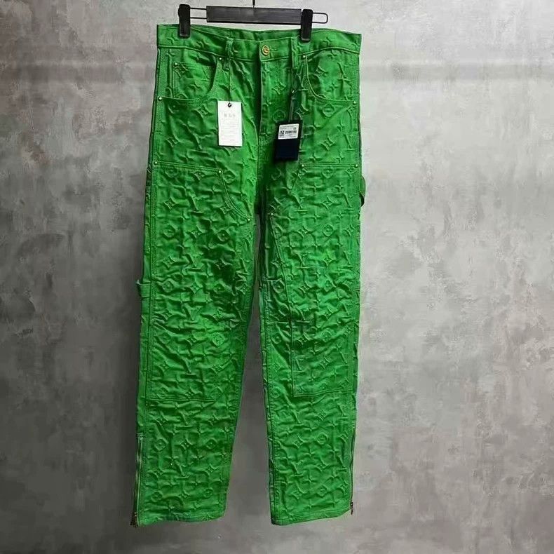 Louis Vuitton Louis Vuitton Green Cargo Solid Jeans-yf Size US 32 / EU 48 - 1 Thumbnail