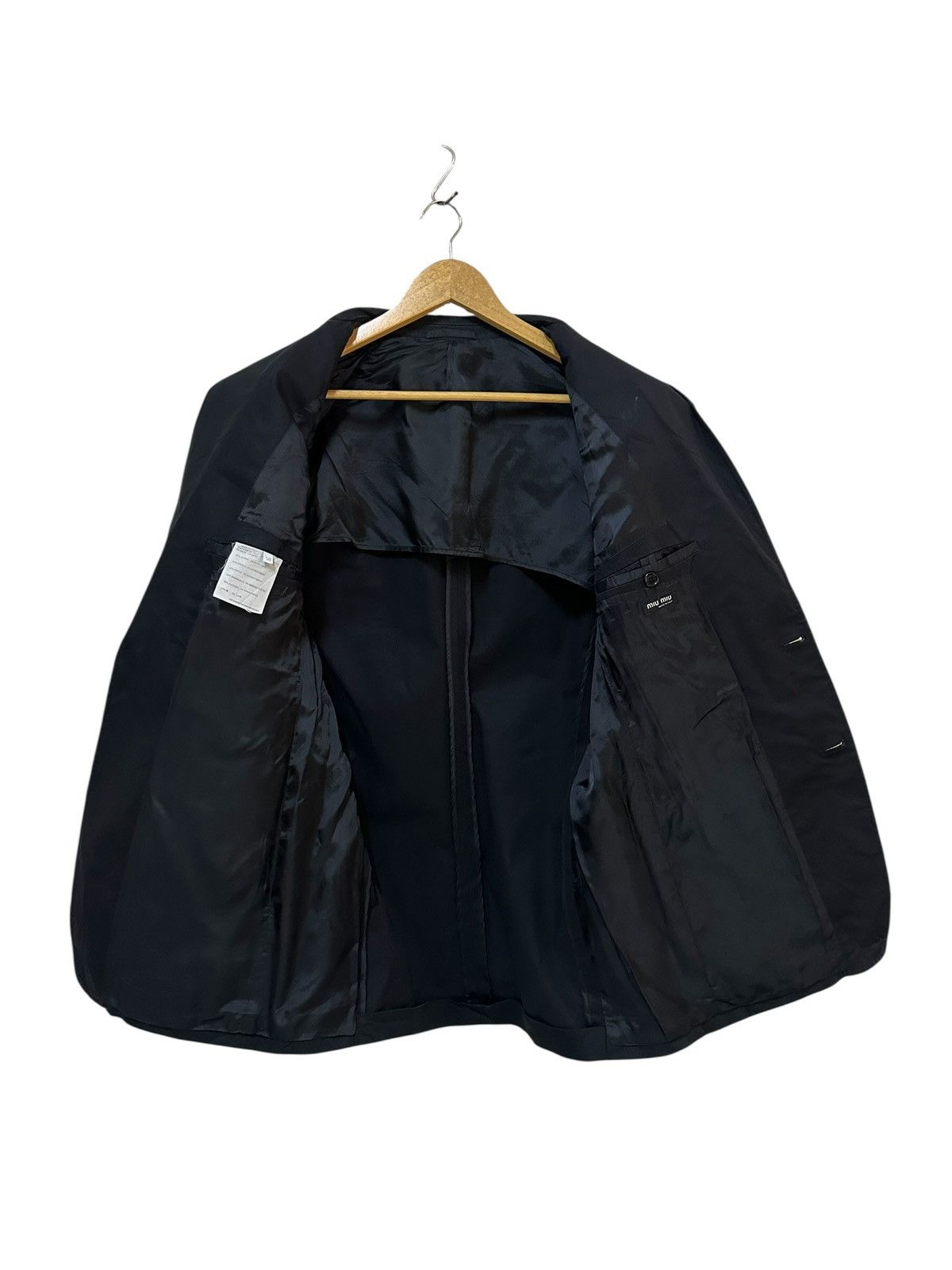 Miu Miu Black Miu Miu Italy Blazer Size 50R - 2 Thumbnail