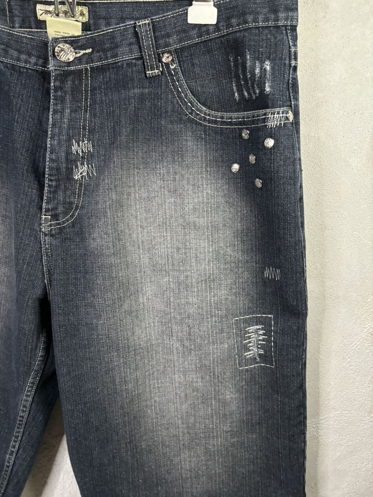 Affliction × JNCO Crazy vintage Y2K Jnco Opium Denim Jean Shorts Size US 38 / EU 54 - 4 Thumbnail