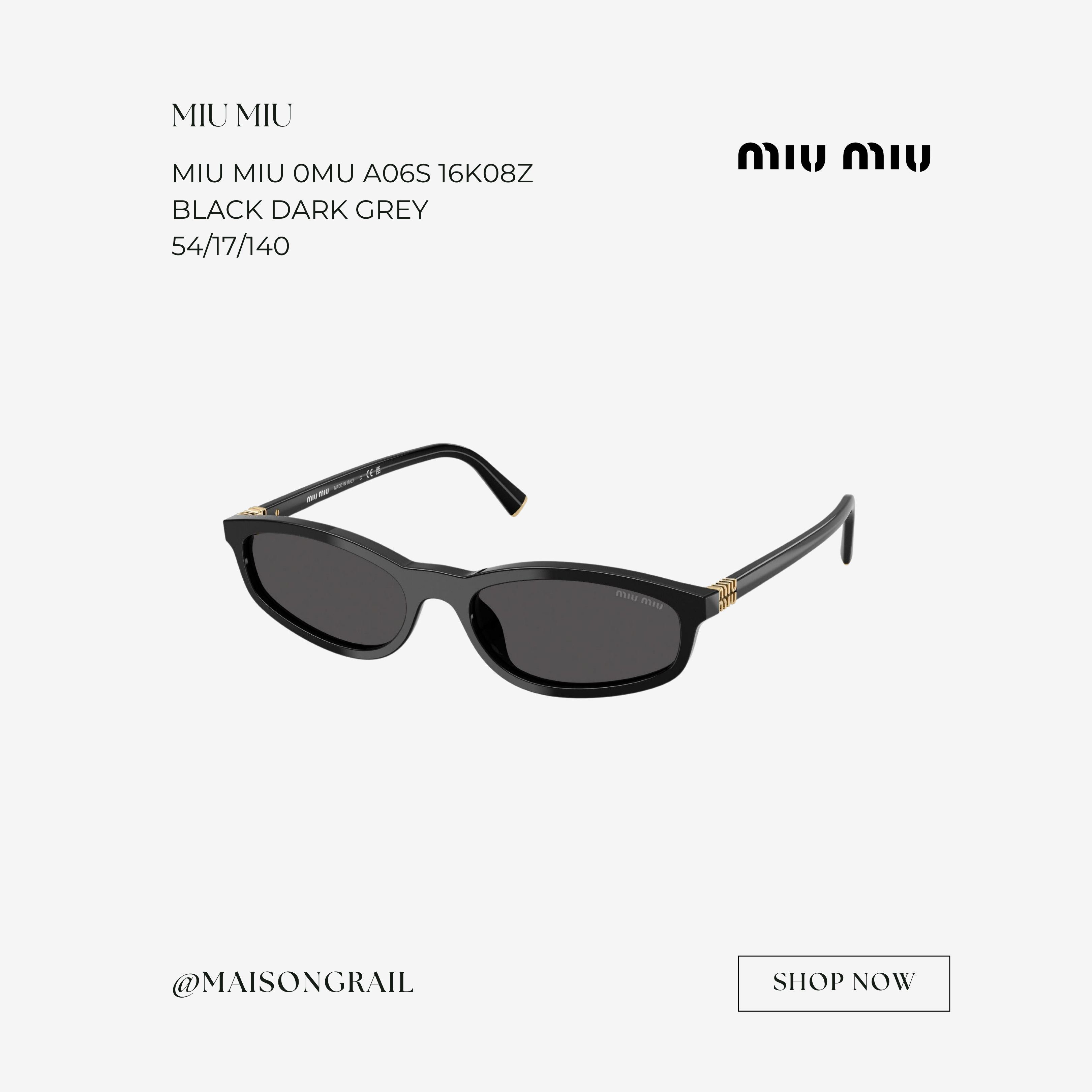 Miu Miu MIU MIU 0MU A06S 16K08Z SUNGLASSES Size ONE SIZE - 1 Thumbnail