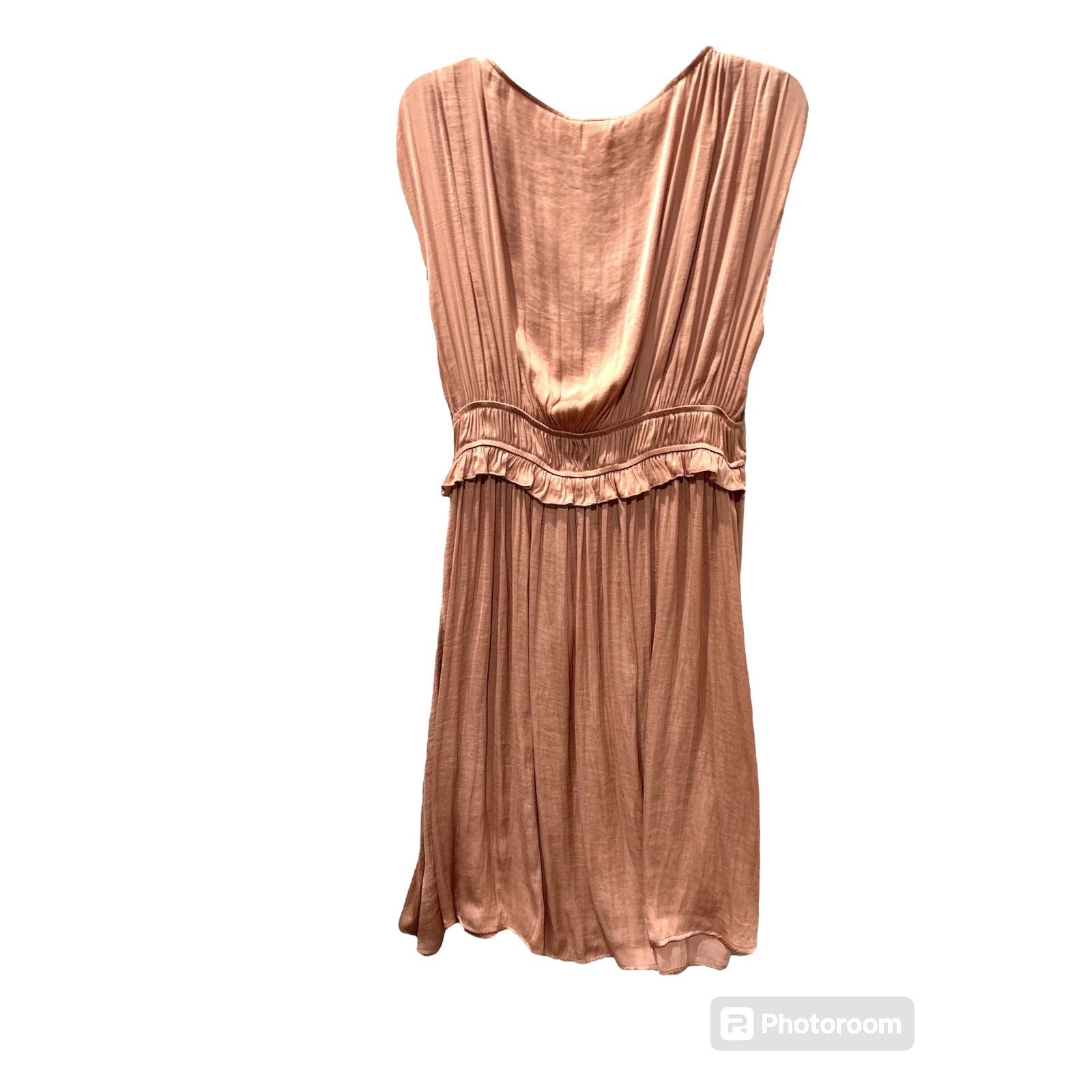 H&M H&M Women's Powder Pink V-Neck Crepe Dress Sz 14 Size XL / US 12-14 / IT 48-50 - 3 Thumbnail