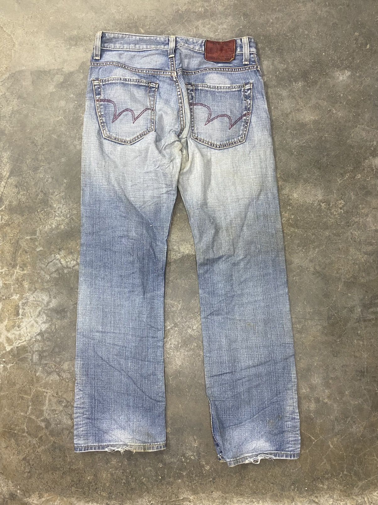 KMRii 🔥 Edwin 503 jeans Edwin Blue trip washed distressed Size US 33 - 6 Thumbnail