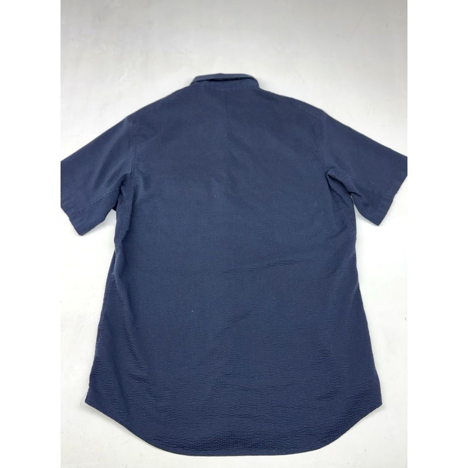 Lululemon Lululemon Short Sleeve Shirt Blue Street Lite Popover Button Front Vent Mens M Size US M / EU 48-50 / 2 - 4 Thumbnail
