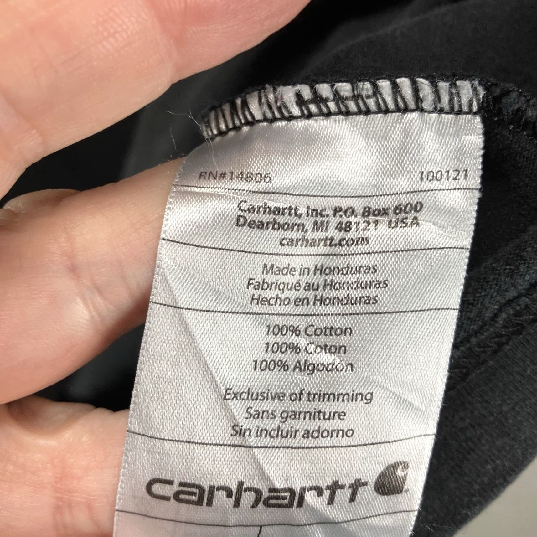 Carhartt Carhartt T-Shirt Mens 2XL Short Sleeve Crew Neck Black Heavy Cotton Regular Fit Logo Pockets All Seasons Classic Outdoor Vintage No Size US XXL / EU 58 / 5 - 6 Thumbnail