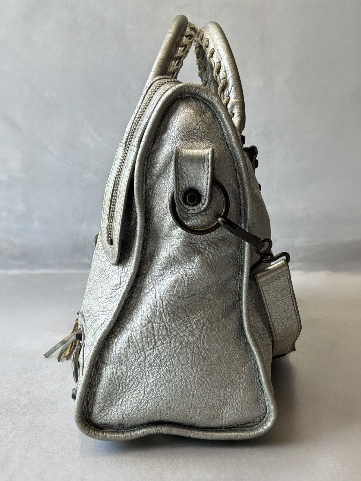Balenciaga Balenciaga - Classic City - Metallic Silver Lambskin Bag Size ONE SIZE - 10 Thumbnail