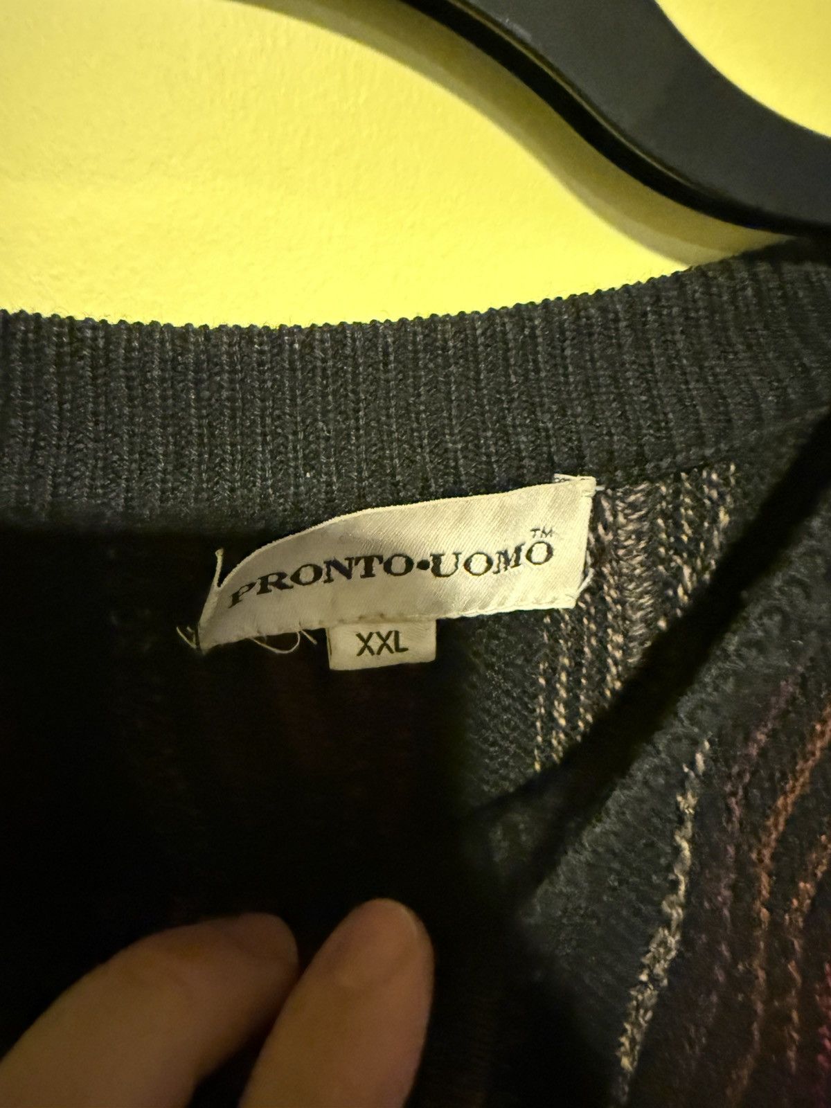 Pronto Uomo Vintage Pronto Uomo Knit Coogi Style Crewneck Sweater XXL Size US XXL / EU 58 / 5 - 2 Thumbnail