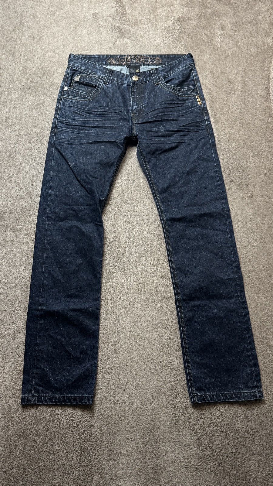 Vintage Straight Wash Jeans Y2K diesel armani lgb ifsixwasnine d&g Size US 32 / EU 48 - 1 Thumbnail
