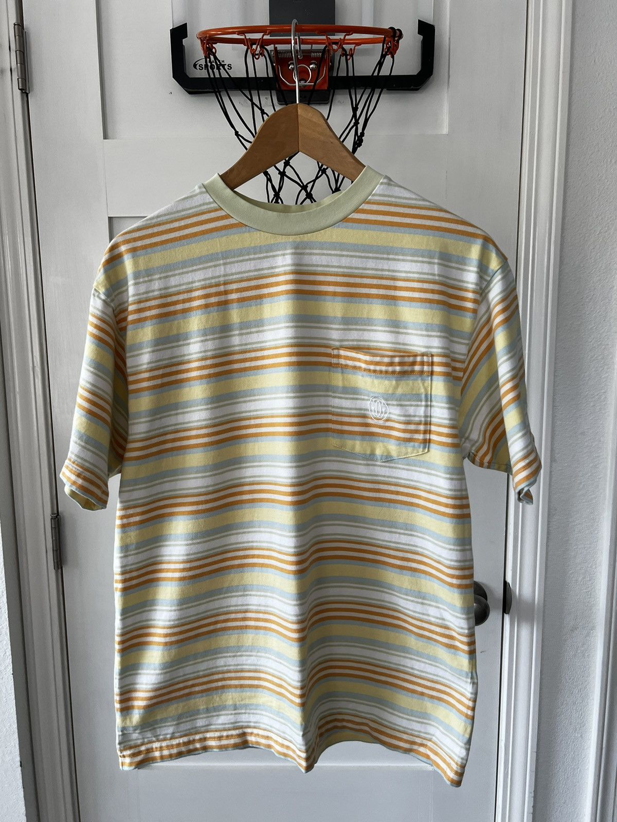 Grand Logo Striped Pocket Tee By Golf Wang outlet