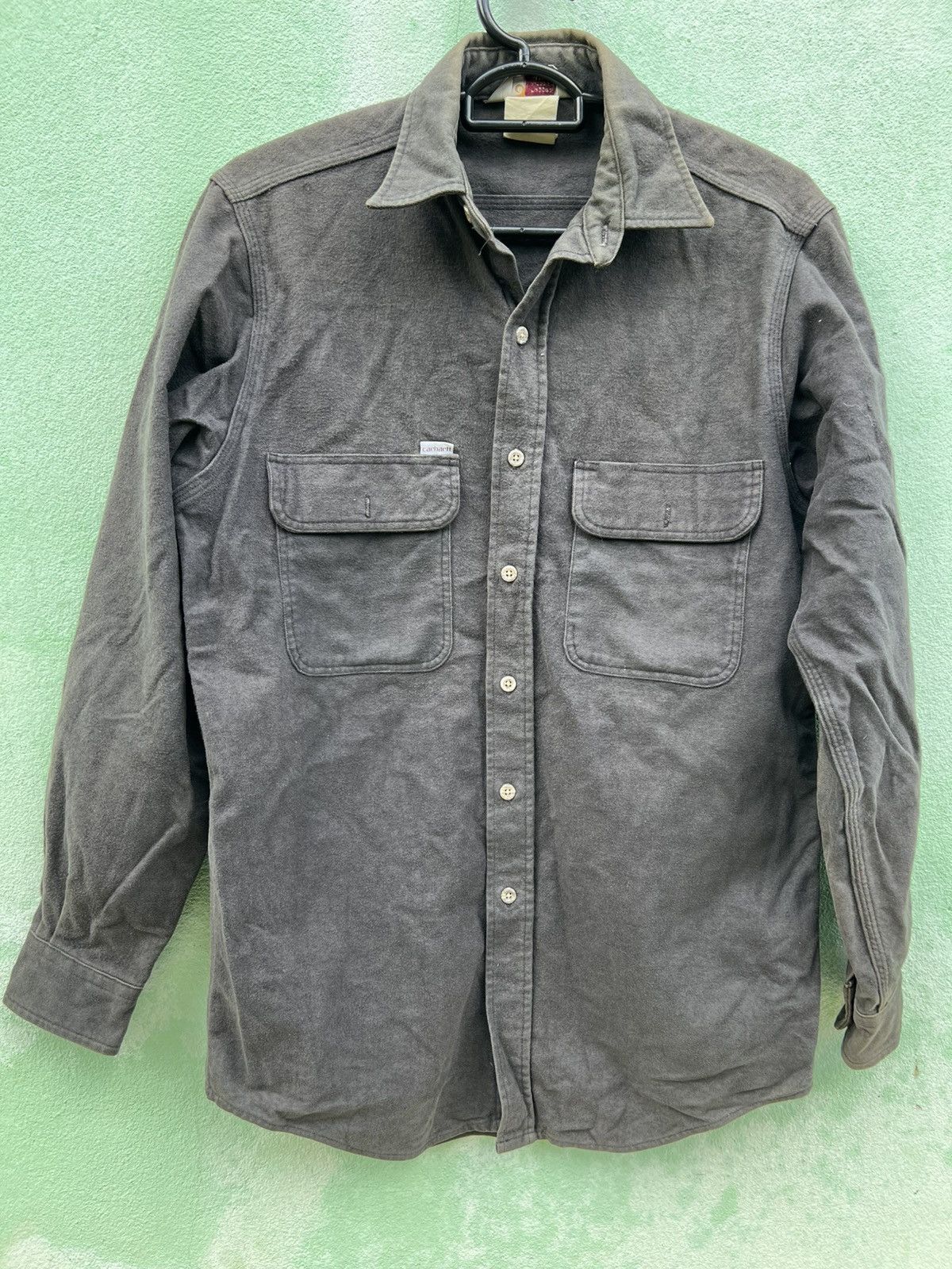 Carhartt Vintage Carhartt SunFaded Heavyweight Chamois Shirt Boxy Fit Size US L / EU 52-54 / 3 - 2 Thumbnail