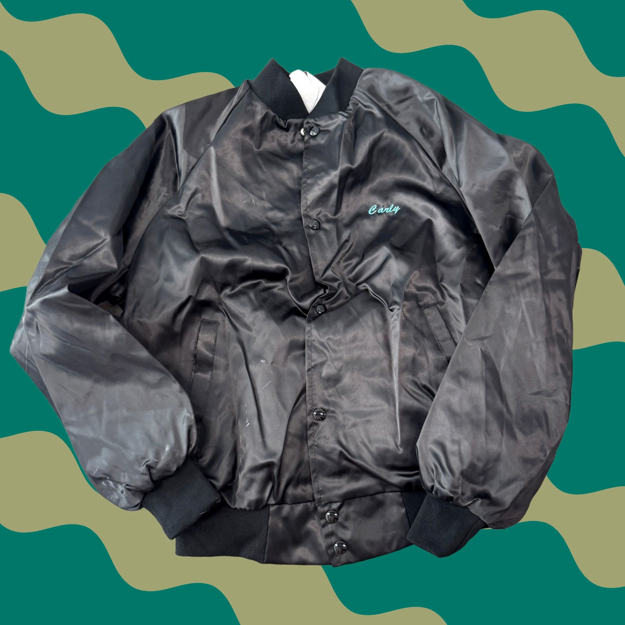 Vintage VINTAGE Y2K 1998 Grease The Sweet Arts Studio Faux Satin Bomber Jacket Black M Women Shirt/Bomber Jacket Mens Womens Girls Size M / US 6-8 / IT 42-44 - 1 Thumbnail