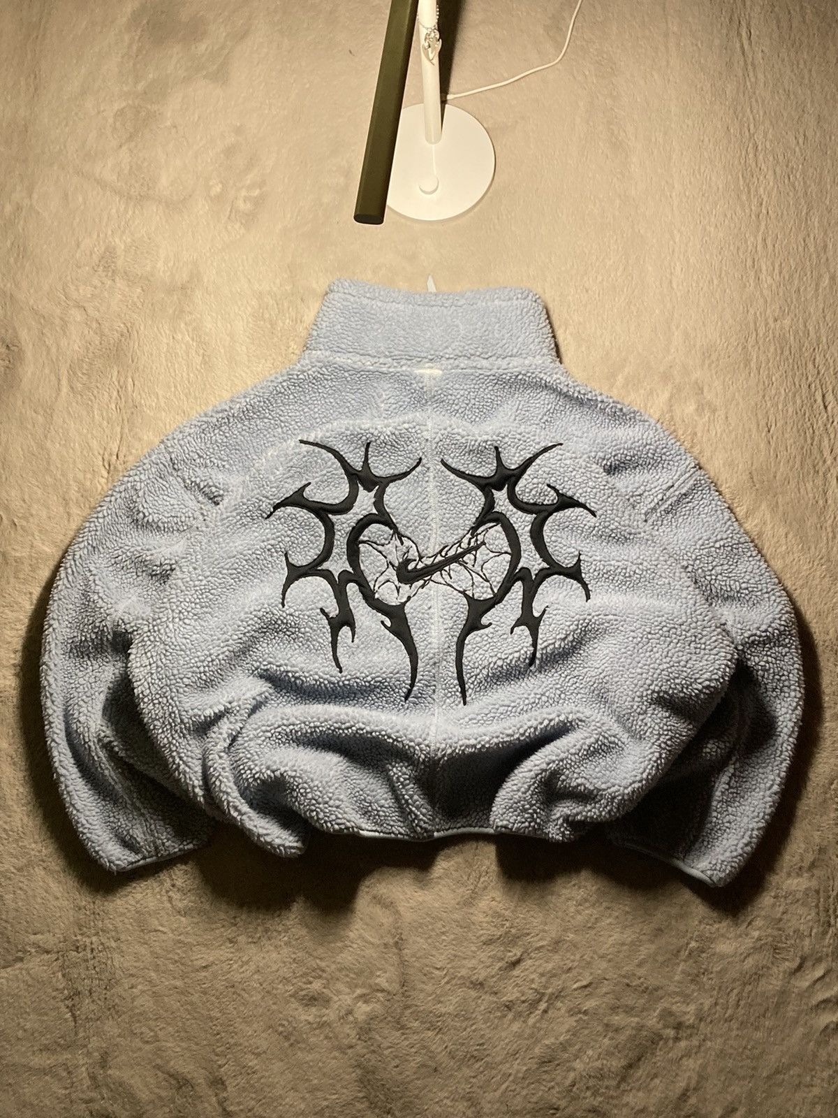 Nike × Vintage ⛩️Nike 1/3zip custom sherpa fleece vintage y2k big logo blue Size US L / EU 52-54 / 3 - 1 Thumbnail