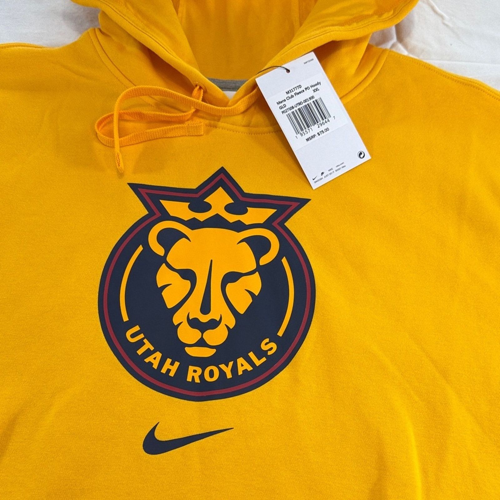 Nike Nike Gold Utah Royals Hoodie sz XXL NWT Size US XXL / EU 58 / 5 - 2 Thumbnail