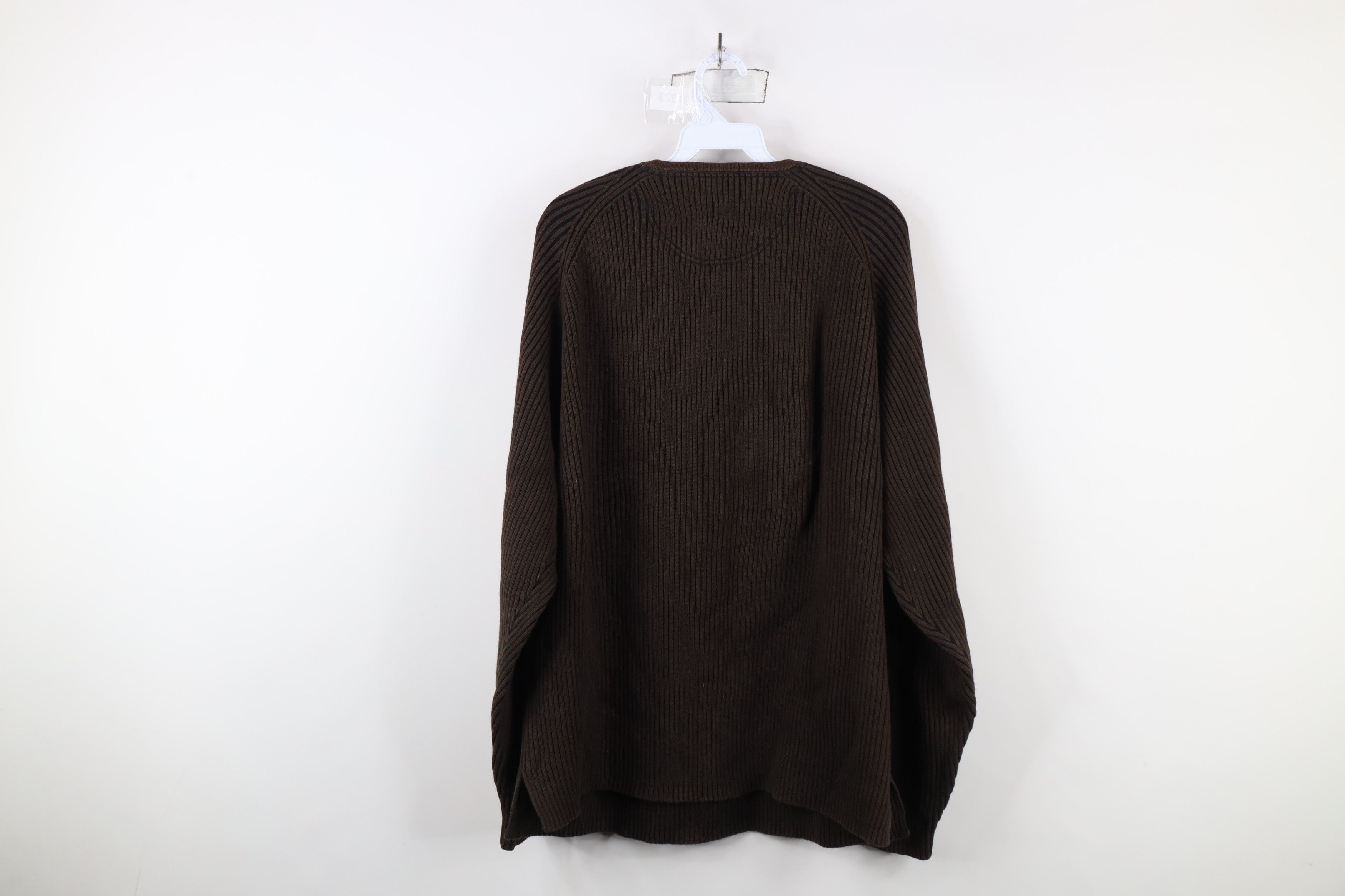 Tommy Bahama × Vintage Vintage Tommy Bahama Wool Blend Ribbed Knit Sweater Brown Size US XL / EU 56 / 4 - 8 Thumbnail