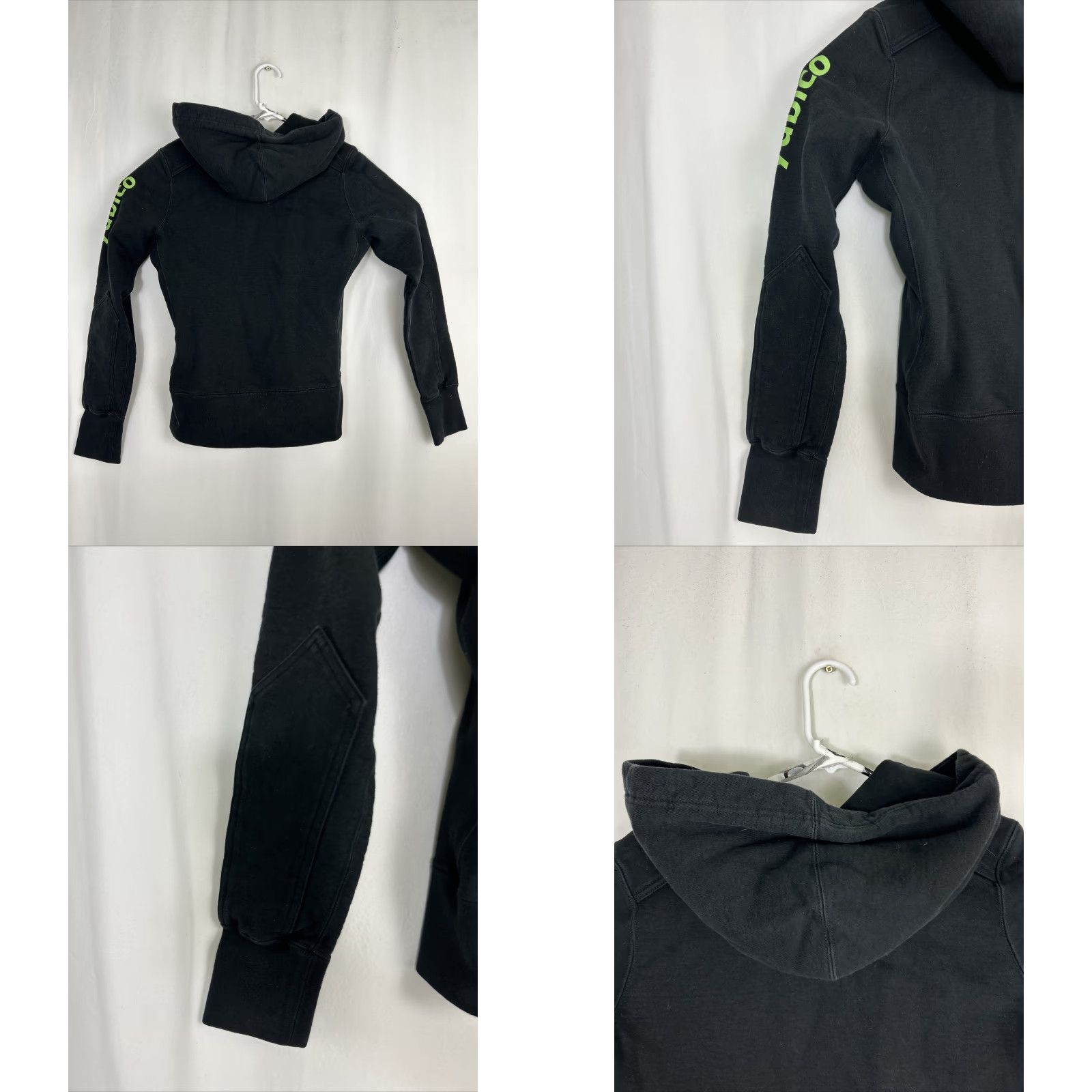 Vintage American Giant Hoodies Womens Small Black Full Zip Cotton Embroidered Size S / US 4 / IT 40 - 9 Thumbnail