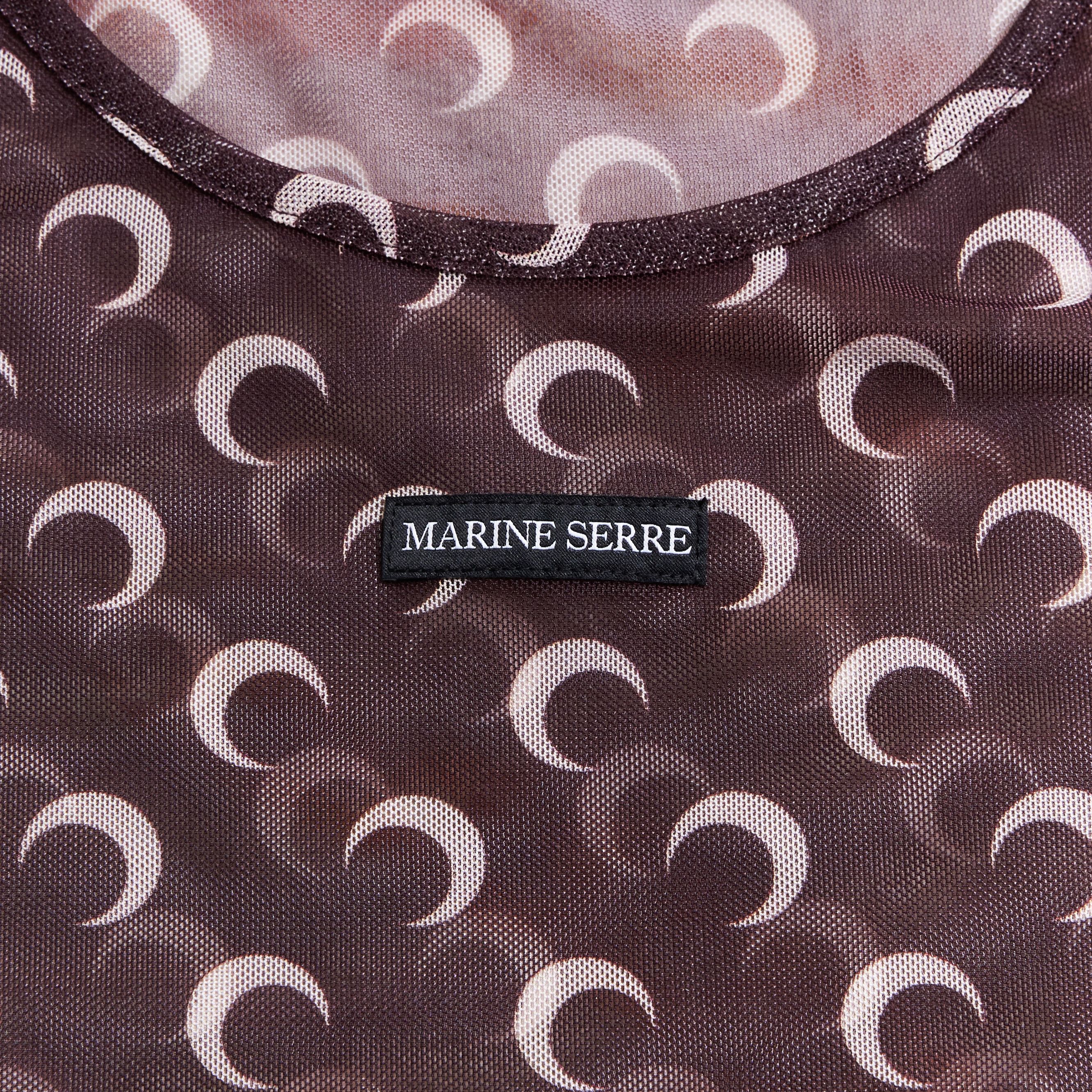Marine Serre MARINE SERRE Mesh Monogrammed Crewneck Cropped Top Size M / US 6-8 / IT 42-44 - 5 Thumbnail