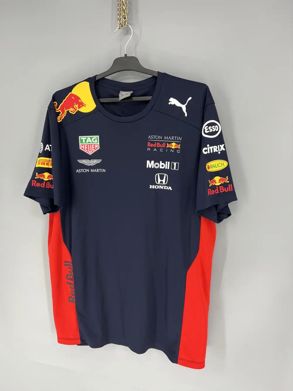 Formula 1 Aston Martin Red Bull Racing Team Puma F-1 Tee y2k Size US XXL / EU 58 / 5 - 3 Thumbnail