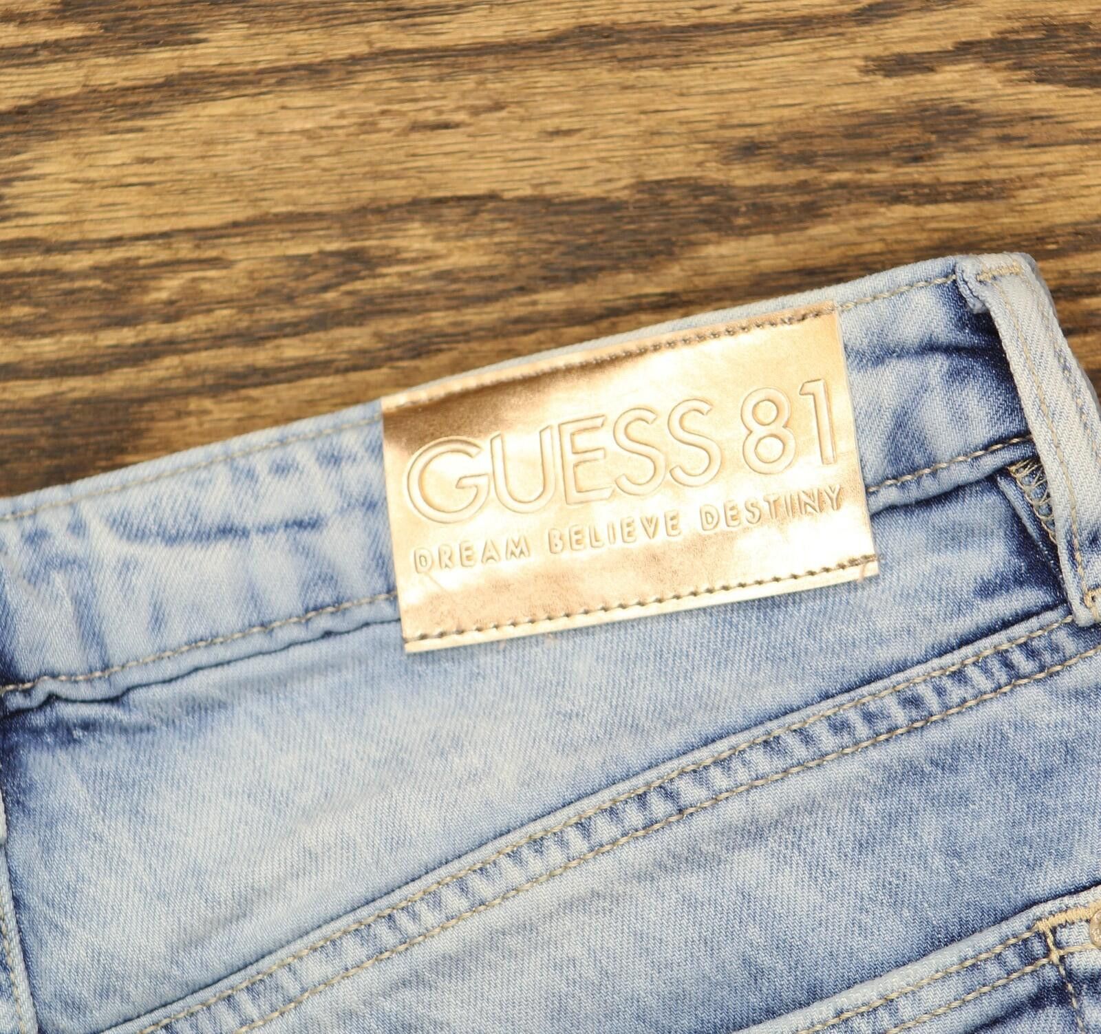 Guess Guess 81 It Distressed Skinny High Rise Jeans Light Blue 25 Size 25" / US 0 / IT 36 - 3 Thumbnail