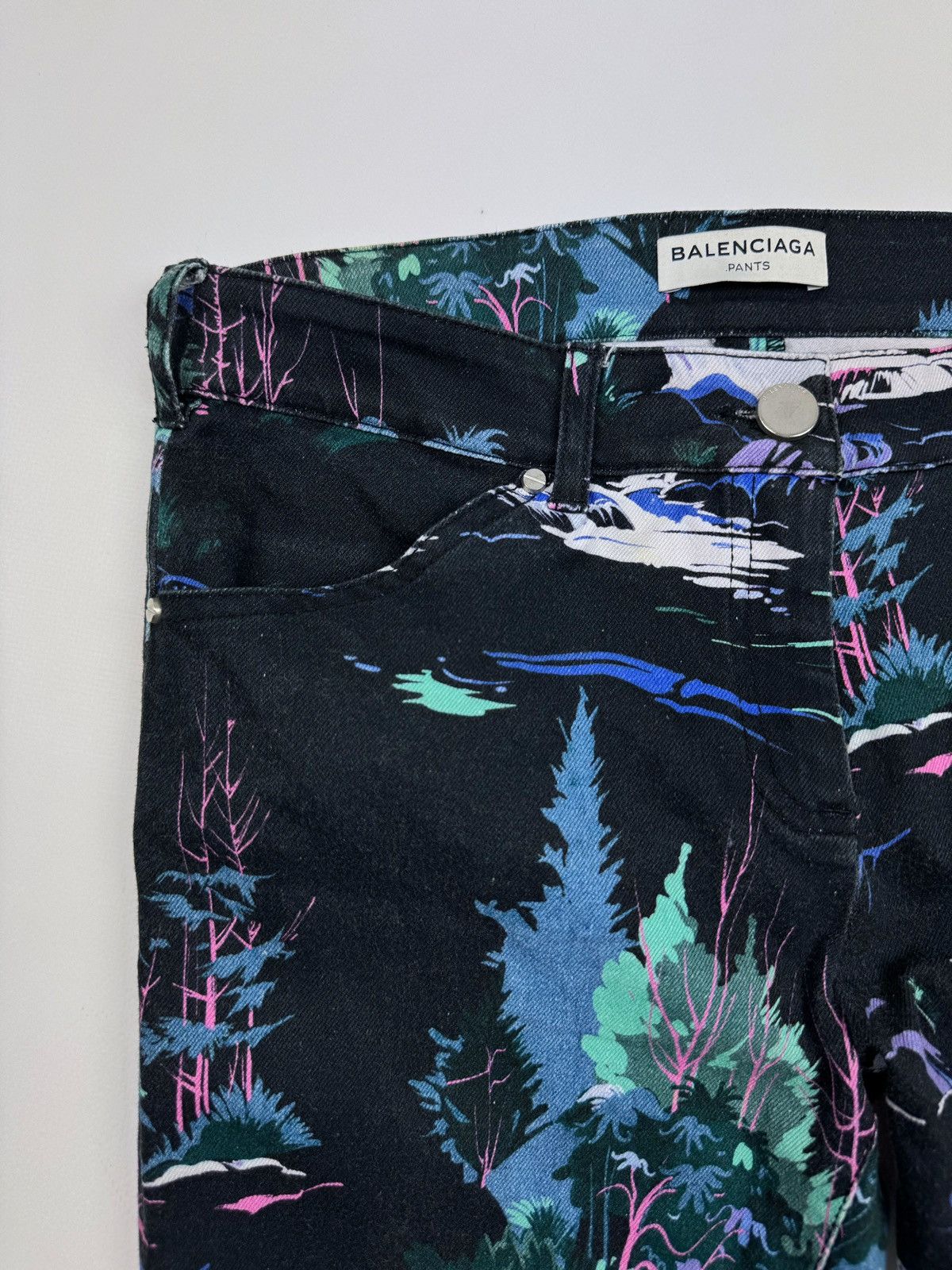 Balenciaga Balenciaga Forest Graphic Skinny Pants Size 26" / US 2 / IT 38 - 8 Thumbnail