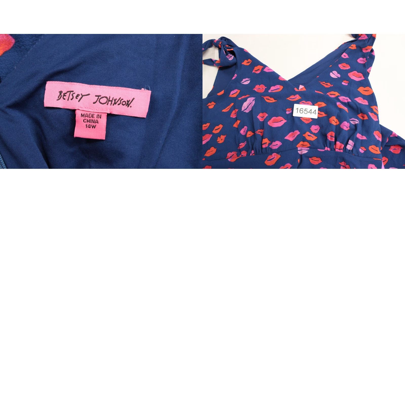 Betsey Johnson Betsey Johnson Dress Women's 14W Blue Kiss Tie Shoulder Straps Midi New Size XL / US 12-14 / IT 48-50 - 8 Thumbnail