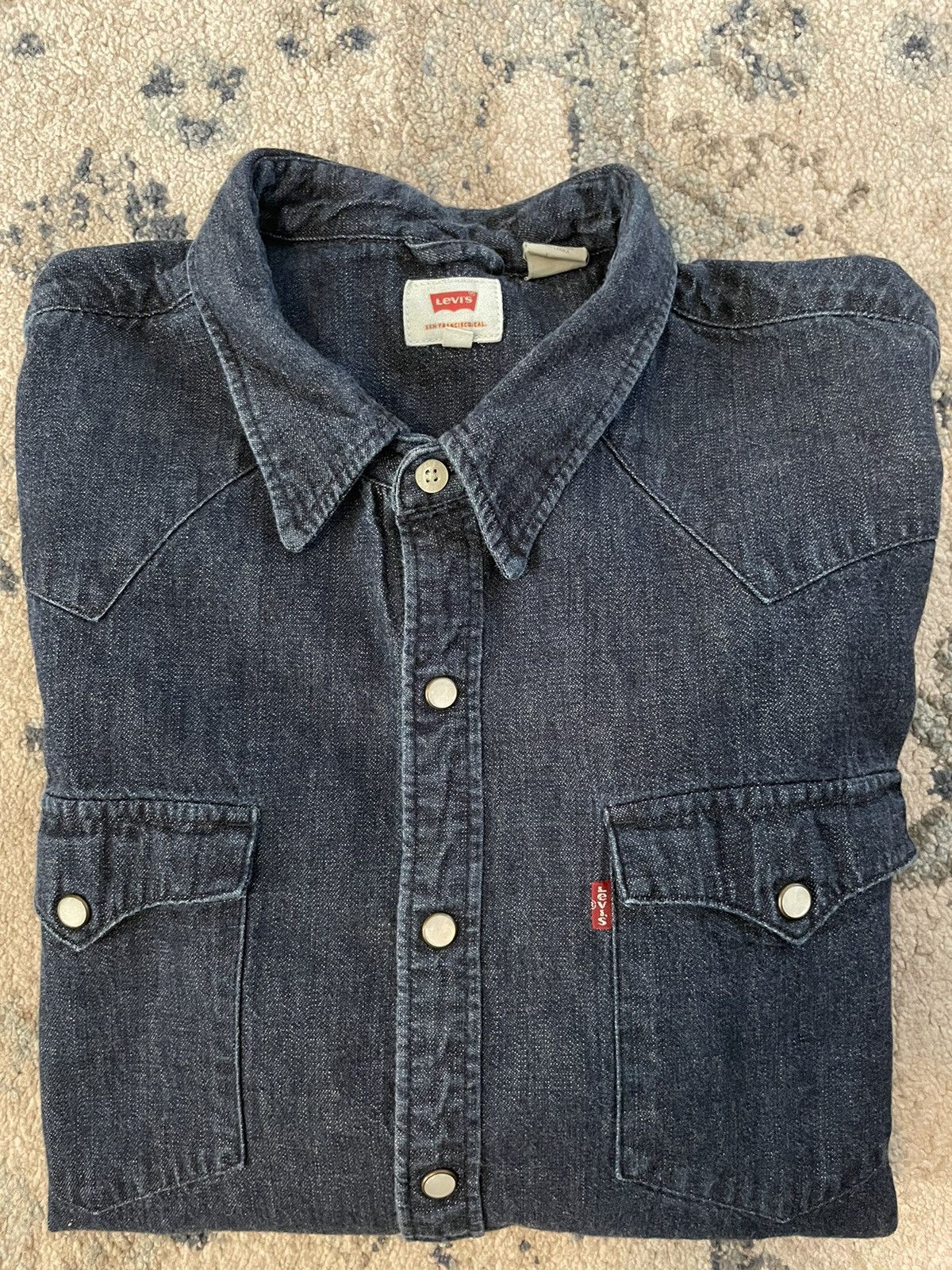 Levi's Snap Front Denim Chores Shirt Size US XL / EU 56 / 4 - 1 Thumbnail