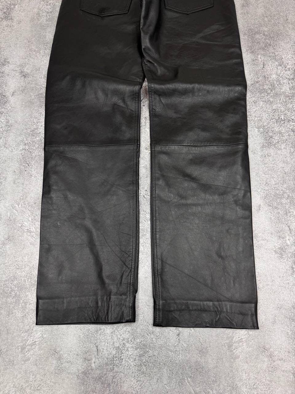 Genuine Leather Men's Black Genuine Leather Trousers Classic Size S Size US 32 / EU 48 - 9 Thumbnail