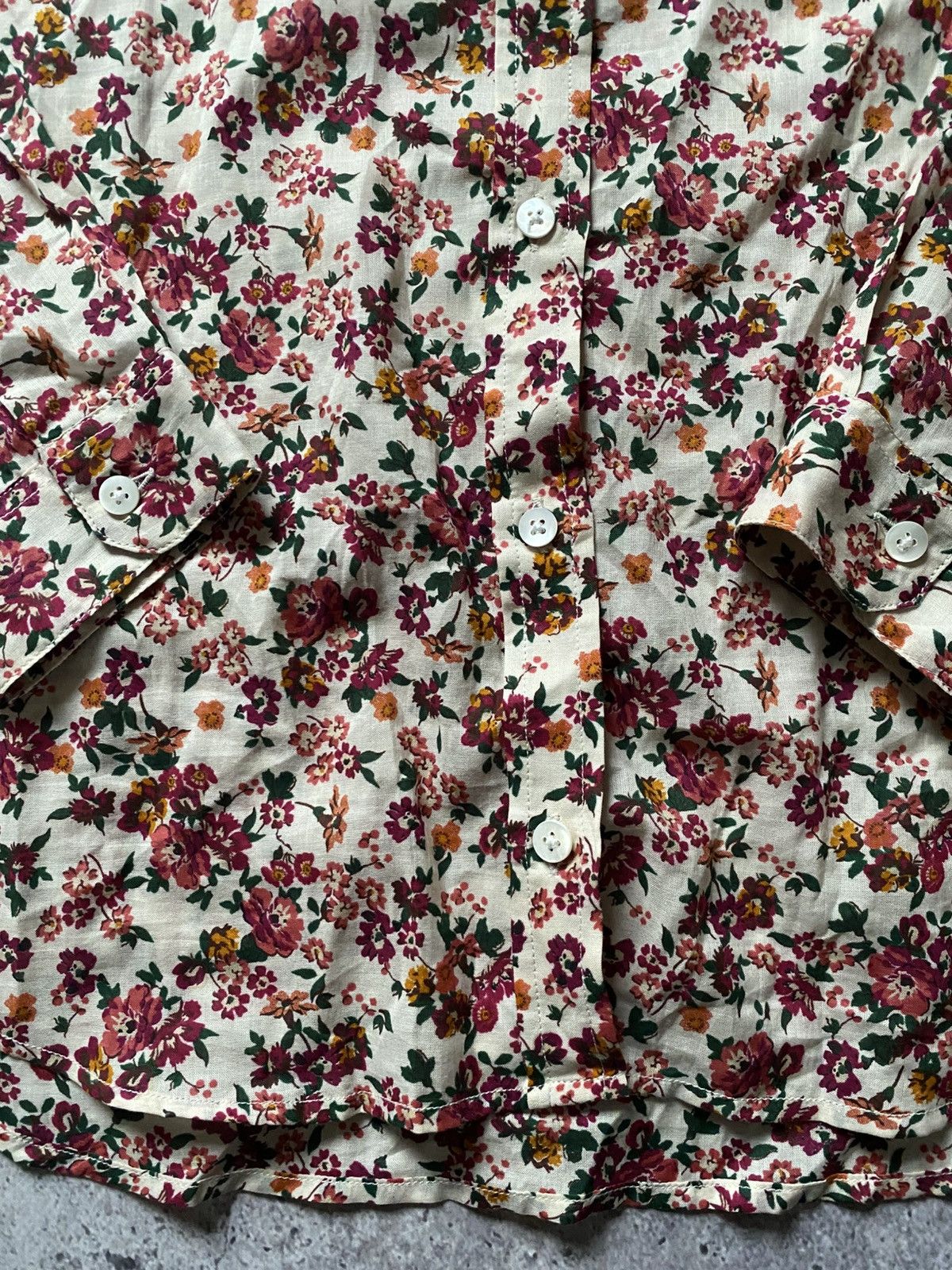 Sezane Sezane Blouse Pierro Shirt Floral Print Long Sleeve Women's Size XS / US 0-2 / IT 36-38 - 9 Thumbnail