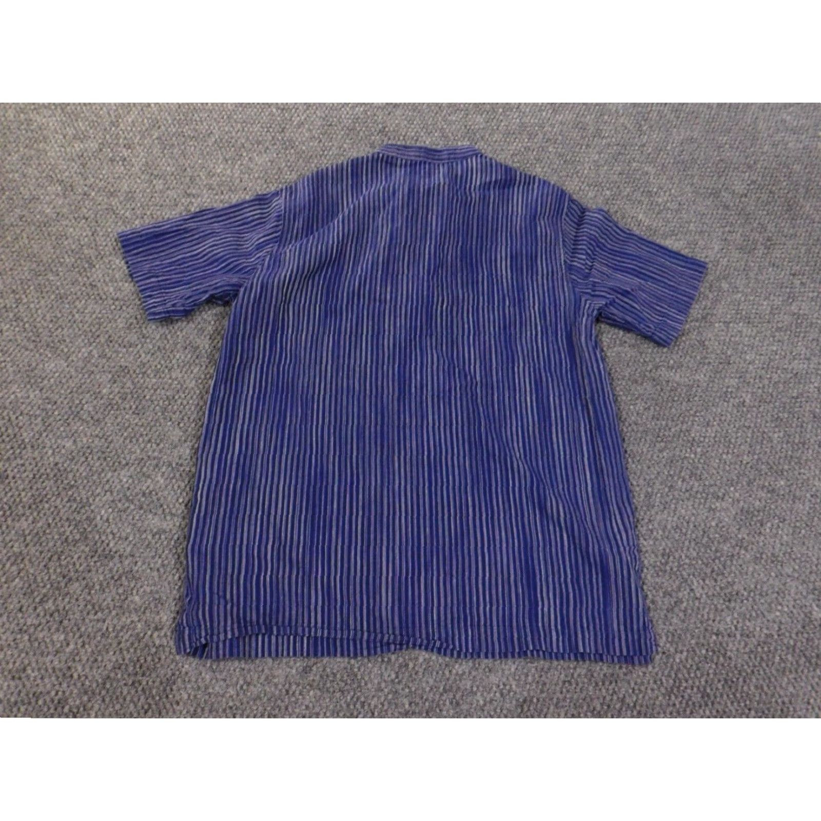 Vintage Fabindia Shirt Mens 38 Purple Cotton Button-Up Short Sleeve Collared Casual Regular Knit Size US M / EU 48-50 / 2 - 6 Thumbnail