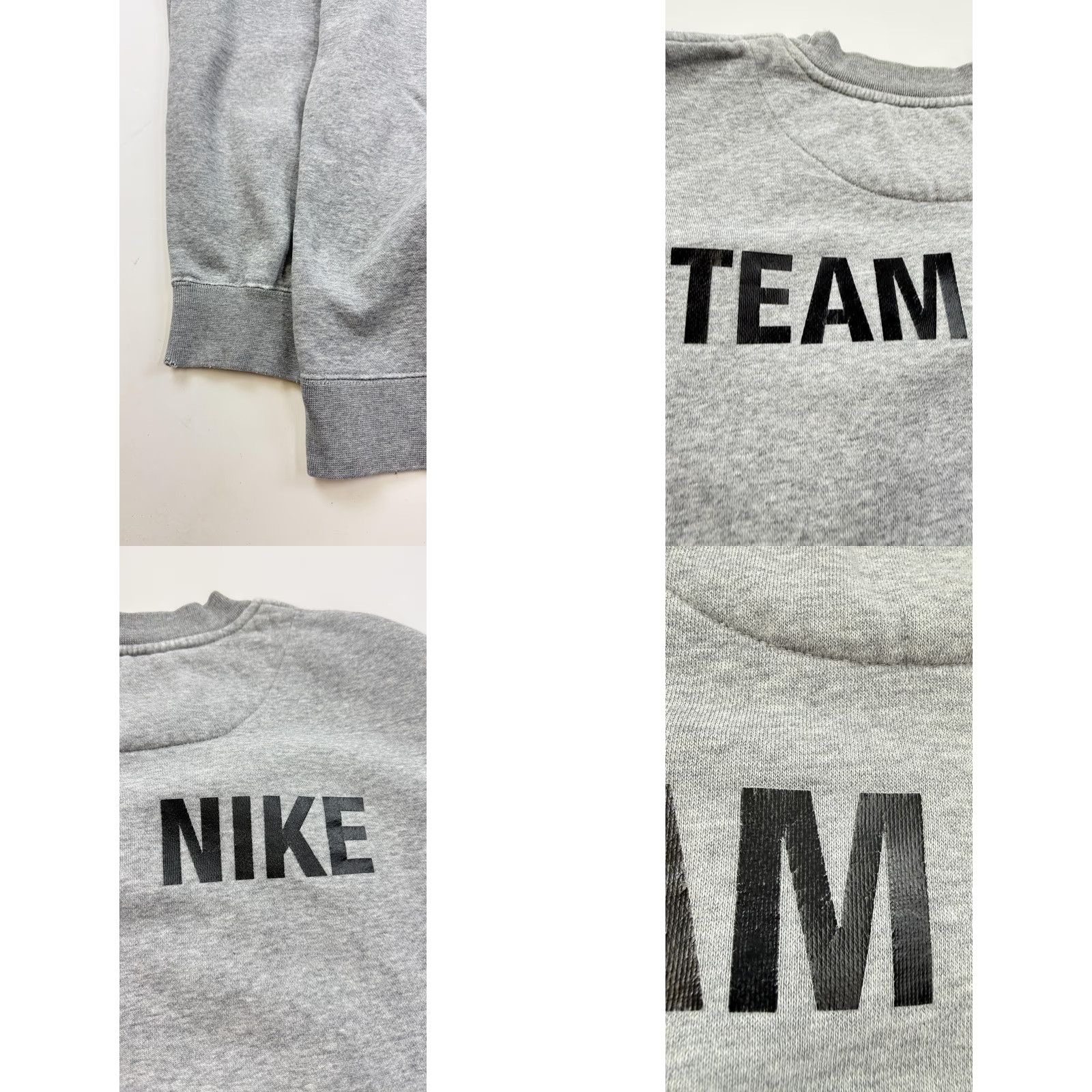 Nike VINTAGE Nike Sweatshirt Mens L Gray Graphic Print Crewneck Pullover Team Nike Swoosh Back Wordmark Front Logo Sports Fleece Size US L / EU 52-54 / 3 - 8 Thumbnail