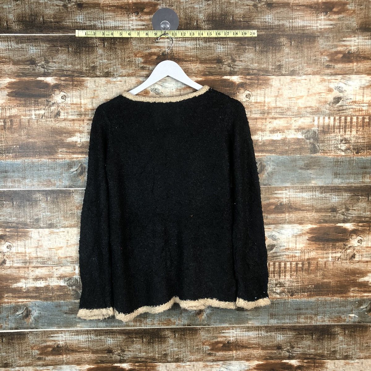 Homespun Knitwear × Japanese Brand DL Vis Black Cardigan Knitwear #C368 Size M / US 6-8 / IT 42-44 - 12 Thumbnail