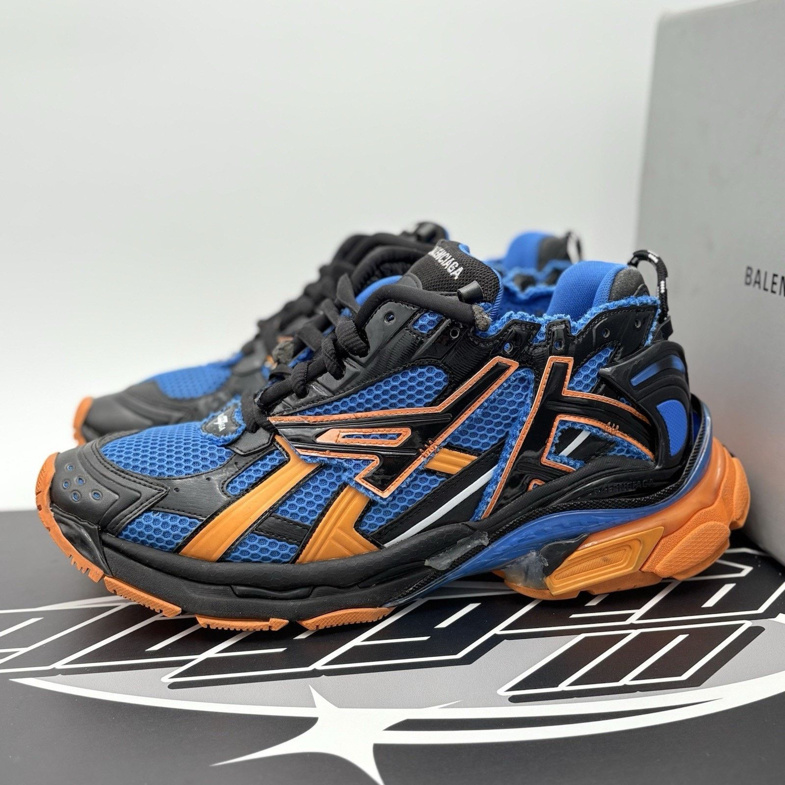 Balenciaga Balenciaga Runner ' Blue Orange Black ' | SUPER CLEAN! Size US 13 / EU 46 - 1 Thumbnail