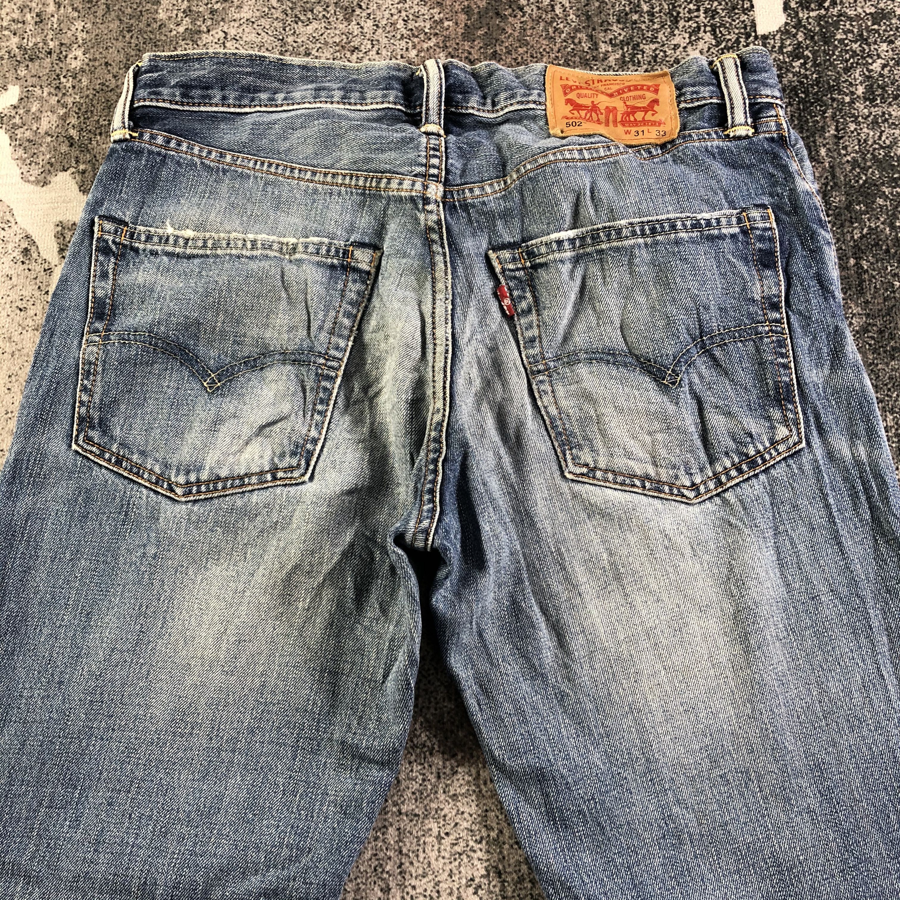Levi's Vintage Levis 502 Jeans Blue Wash Denim KJ3136 Size US 31 - 4 Thumbnail