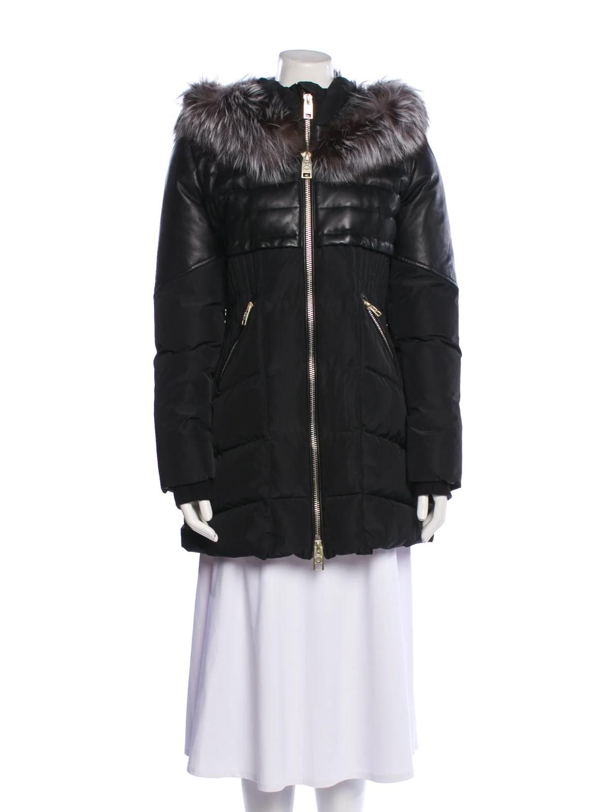 Nb Series By Nicole Benisti Black Down Coat Size: L