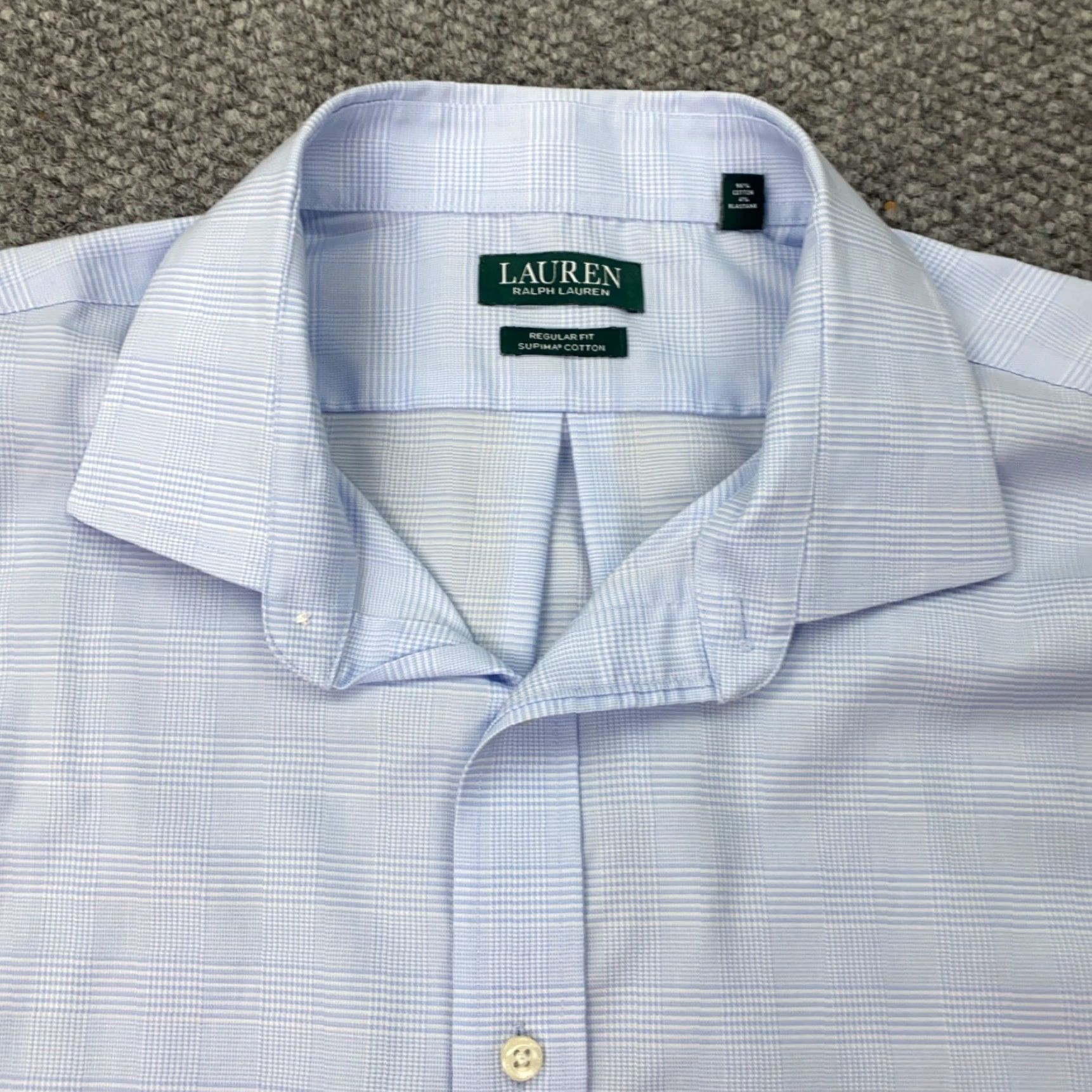Ralph Lauren Ralph Lauren LRL Mens Shirt 2XL Blue Plaid Regular Fit Supima Cotton Button-Up Casual Workwear Blue 2XL Mens Shirt Size US XXL / EU 58 / 5 - 2 Thumbnail