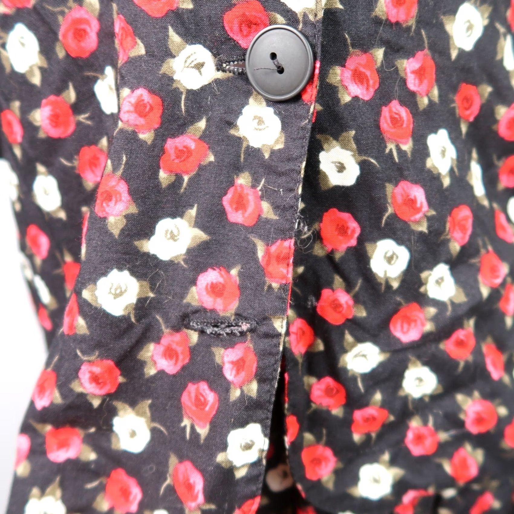 Vintage VINTAGE Panther set two piece top and skirt black and red floral 90s 12 Size XL / US 12-14 / IT 48-50 - 6 Thumbnail
