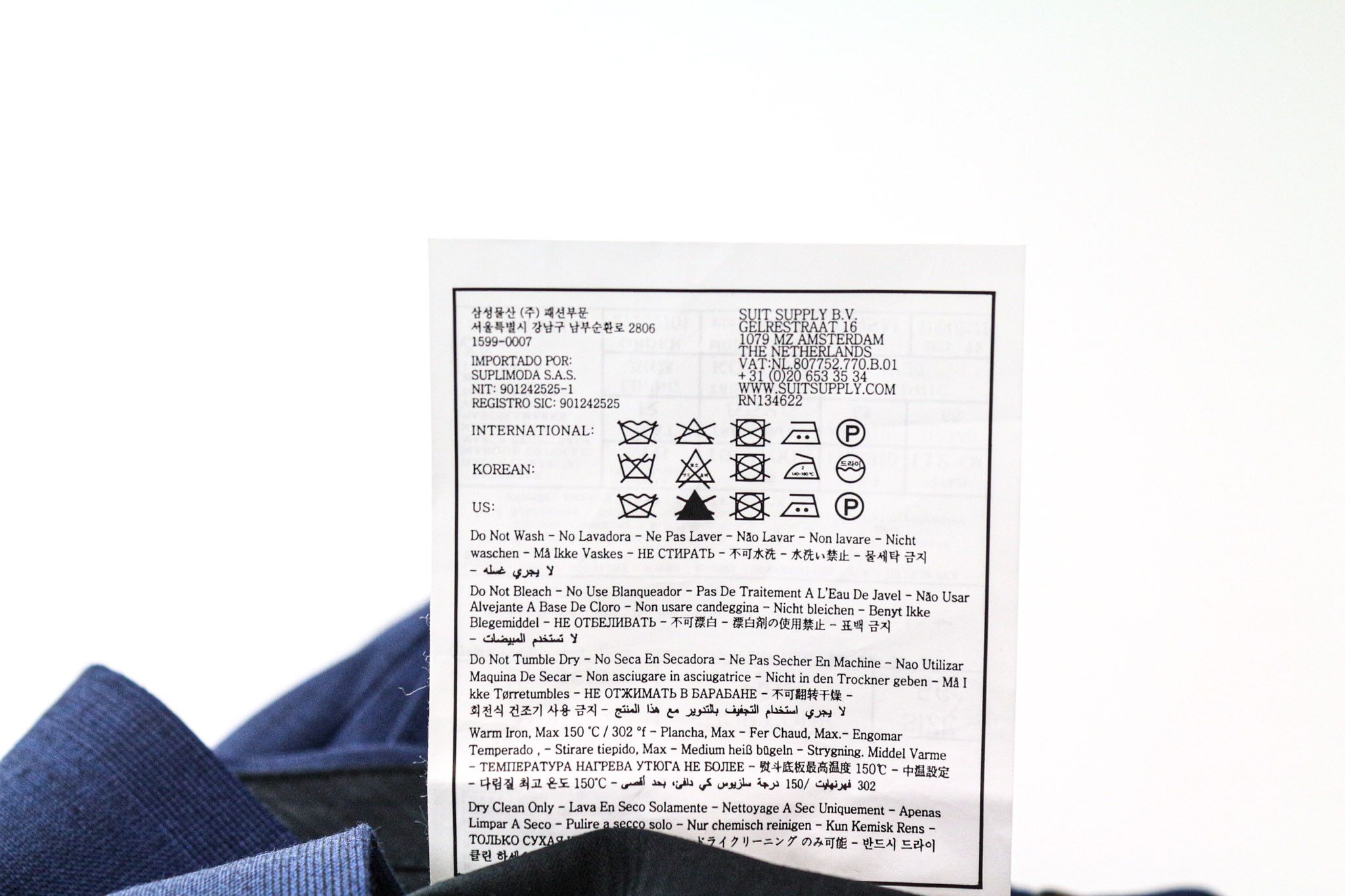 Suitsupply UK50R Blue Glen Check Wool Suit 74836 Size 50R - 14 Thumbnail