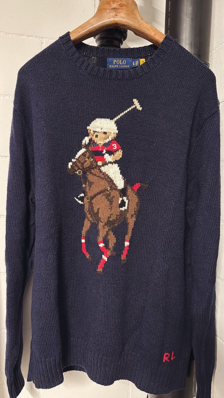 Polo Ralph Lauren Polo Ralph Lauren Jockey Bear Sweater Size US XL / EU 56 / 4 - 1 Thumbnail