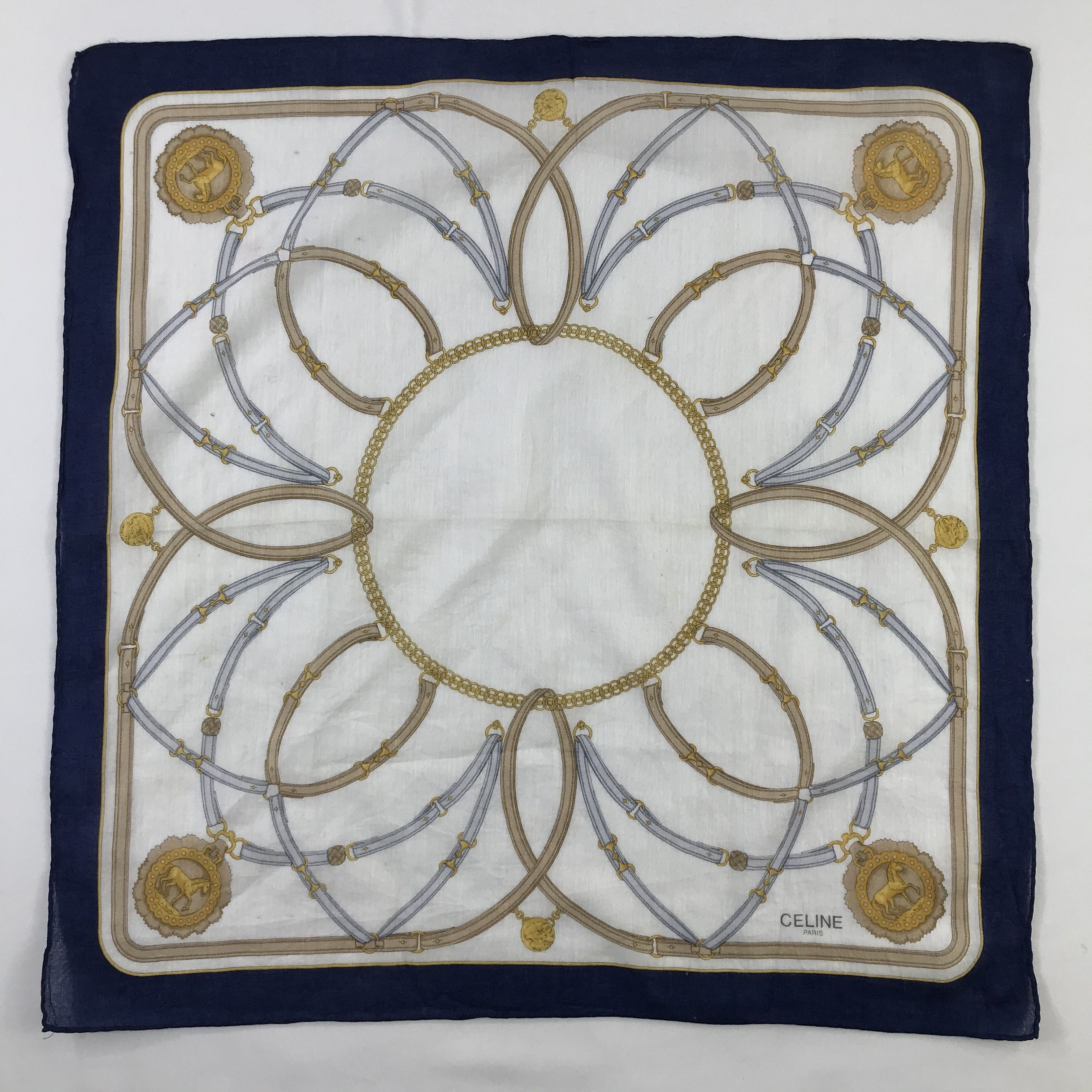 Celine × Vintage Celine Bandana / Handkerchief / Neckerchief - S395 Size ONE SIZE - 1 Thumbnail