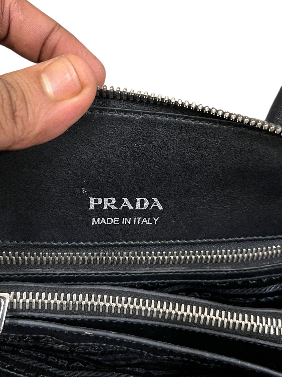 Prada Promenade Leather Crossbody Bag Prada Black Leather Size ONE SIZE - 6 Thumbnail