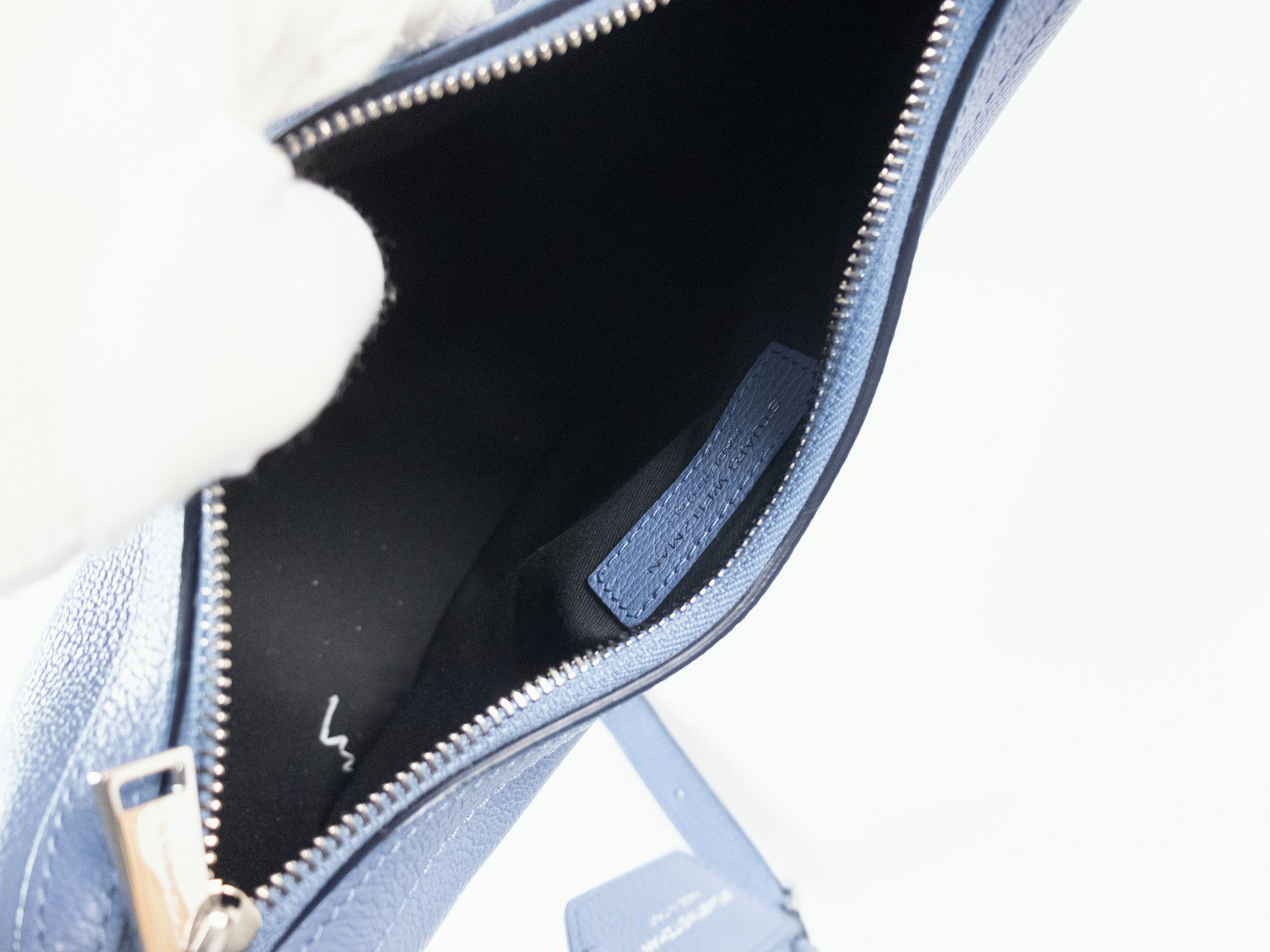 Stuart Weitzman STUART WEITZMAN Stellar Crescent blue leather shoulder bag Size ONE SIZE - 10 Thumbnail