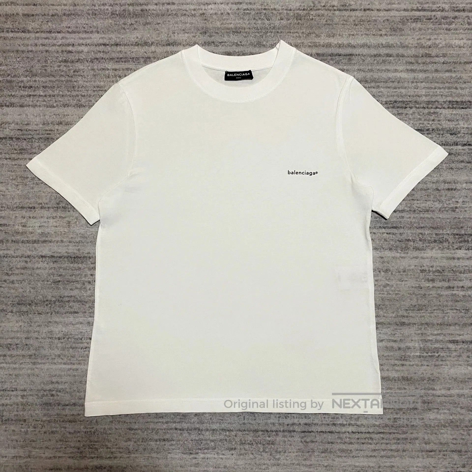 balenciaga logo tee short sleeve white.