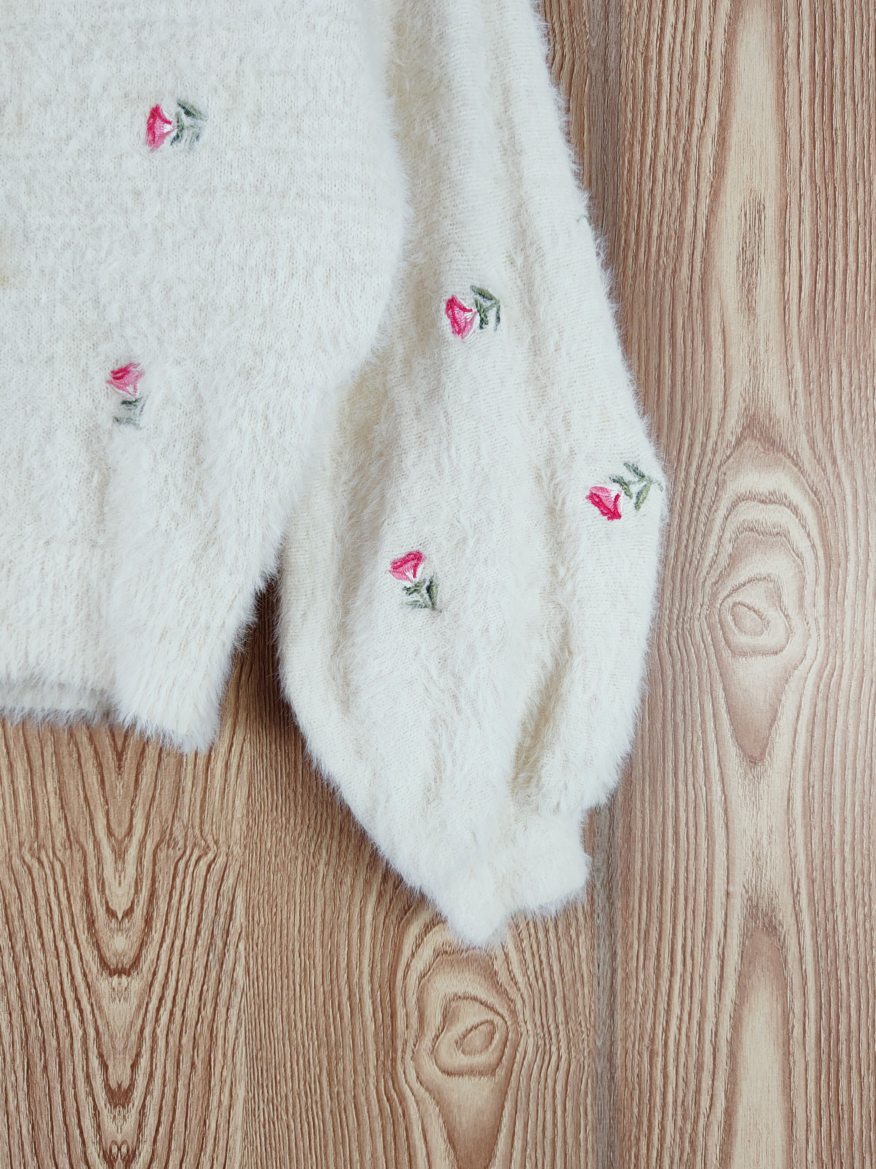 Japanese Brand × Vintage Artists Dazzlin Cream Fur Mohair Knitwear Size S / US 4 / IT 40 - 6 Thumbnail